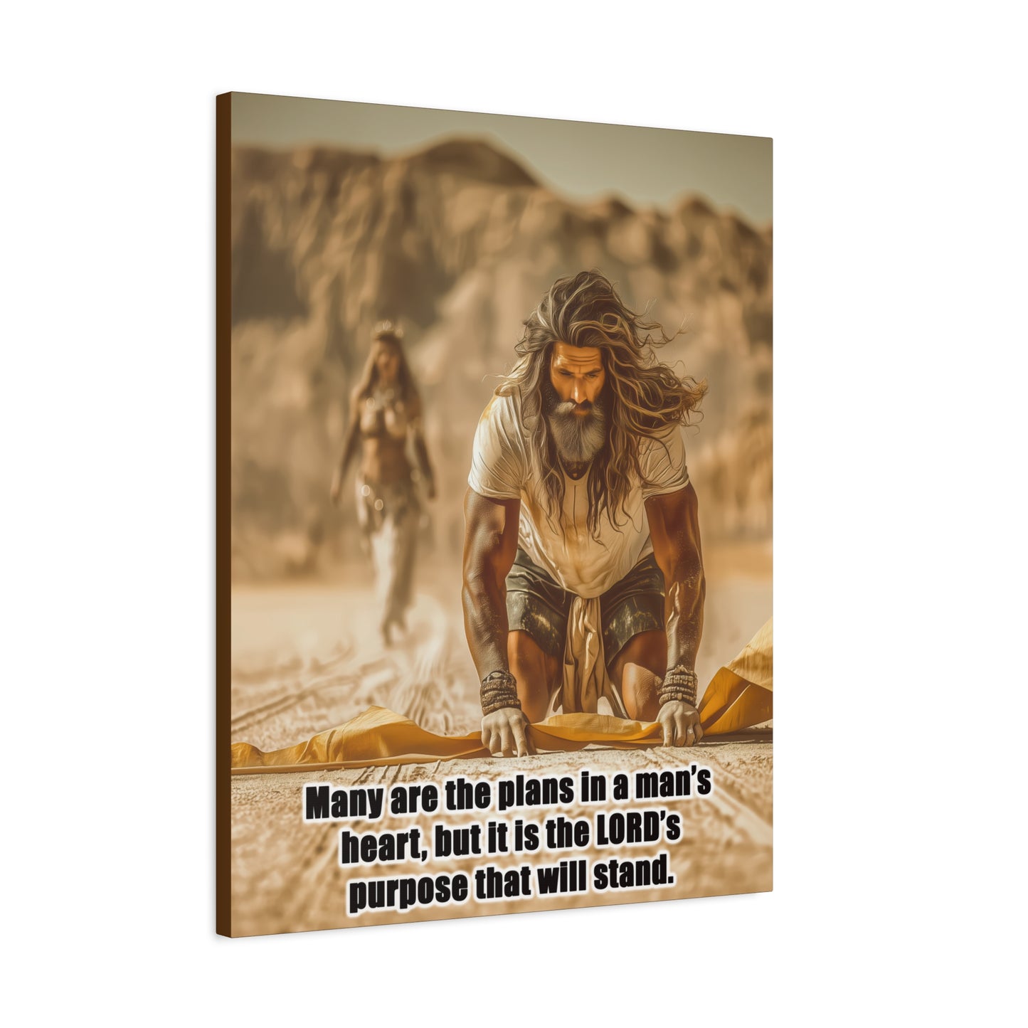 Elijah Canvas Art - Canvas & Poster Print, Bible Quote Wall Decor, Faith-Inspired Home Decor, Gift for Believers, Christian Wall Art