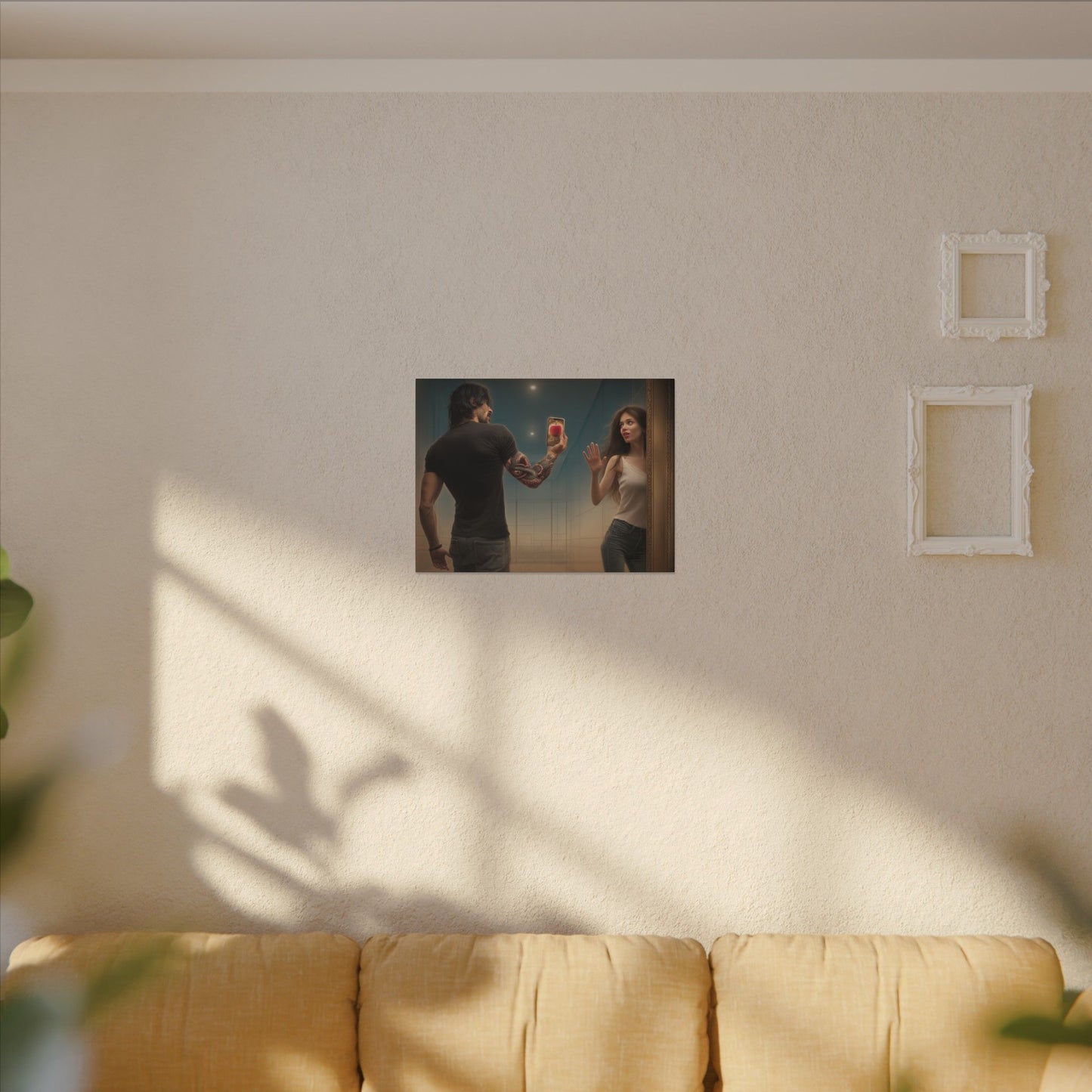 Adam and Eve Art- Canvas & Poster Print, Temptation Wall Art, Christian Wall Art Print, Spiritual Home Decor, Modern Art, Unique Christian Gift