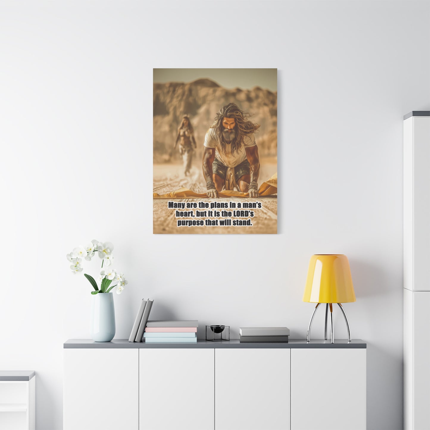 Elijah Canvas Art - Canvas & Poster Print, Bible Quote Wall Decor, Faith-Inspired Home Decor, Gift for Believers, Christian Wall Art