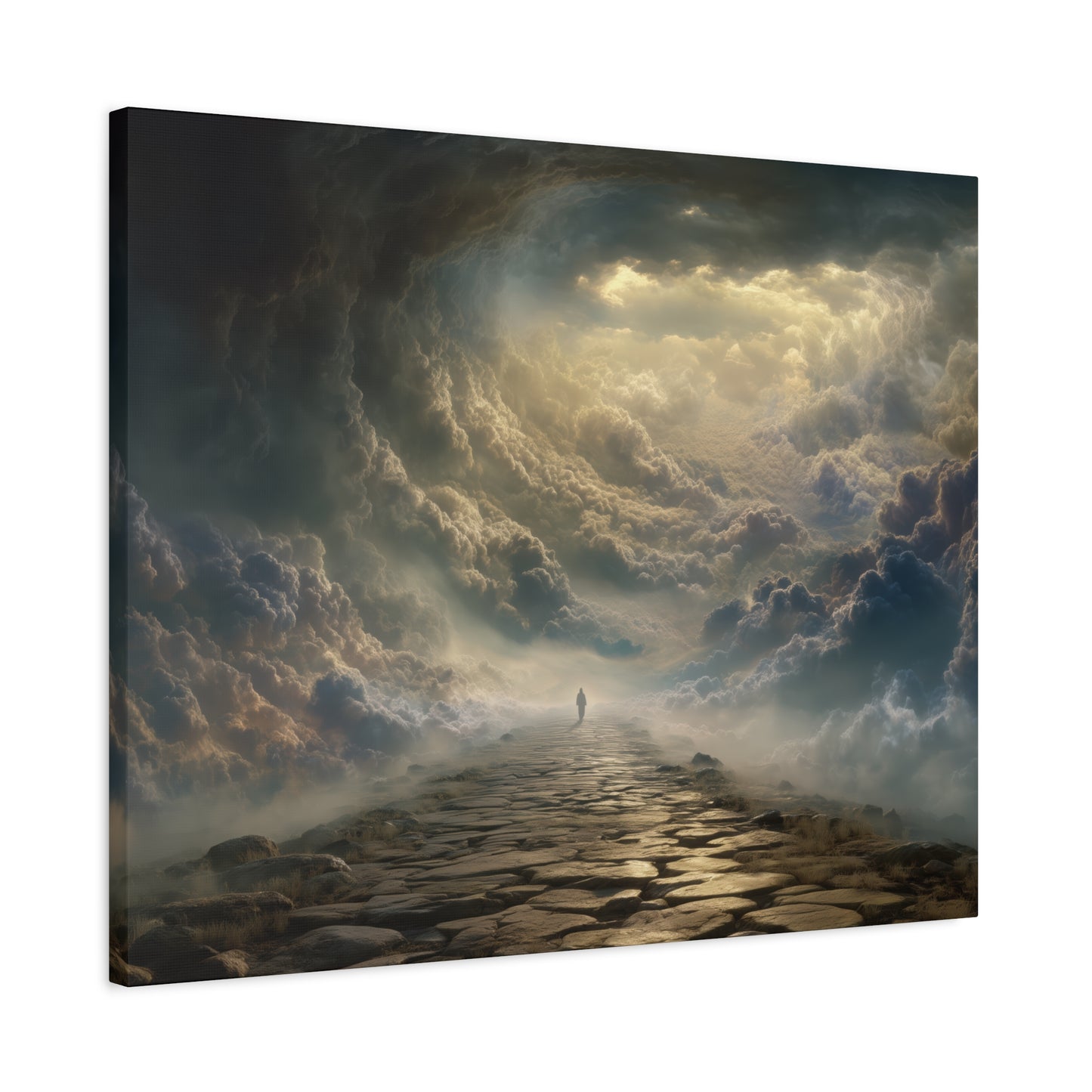 Sky and Pathway Artwork - Canvas & Poster Prints, Dreamy Landscape Canvas, Clouds Home Decor, Sky and Pathway Artwork