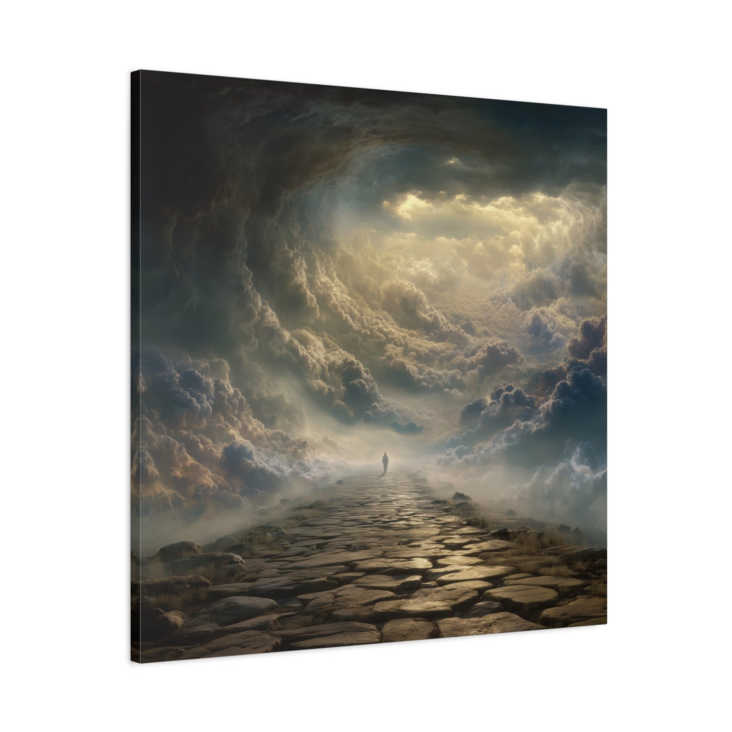Sky and Pathway Artwork - Canvas & Poster Prints, Dreamy Landscape Canvas, Clouds Home Decor, Sky and Pathway Artwork