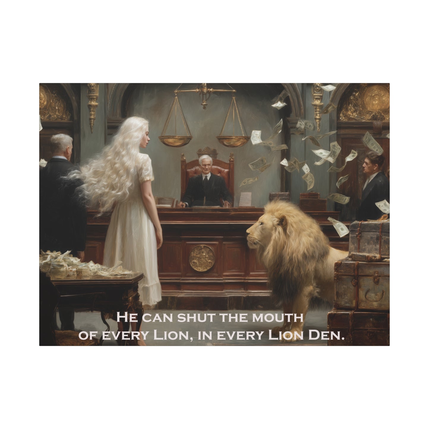 Lion Den Design - Canvas & Poster Prints, Religious Canvas Wall Art, Christian Inspirational Quote, Faith-based Home Decor, Unique Gift ideas, Motivational Quote
