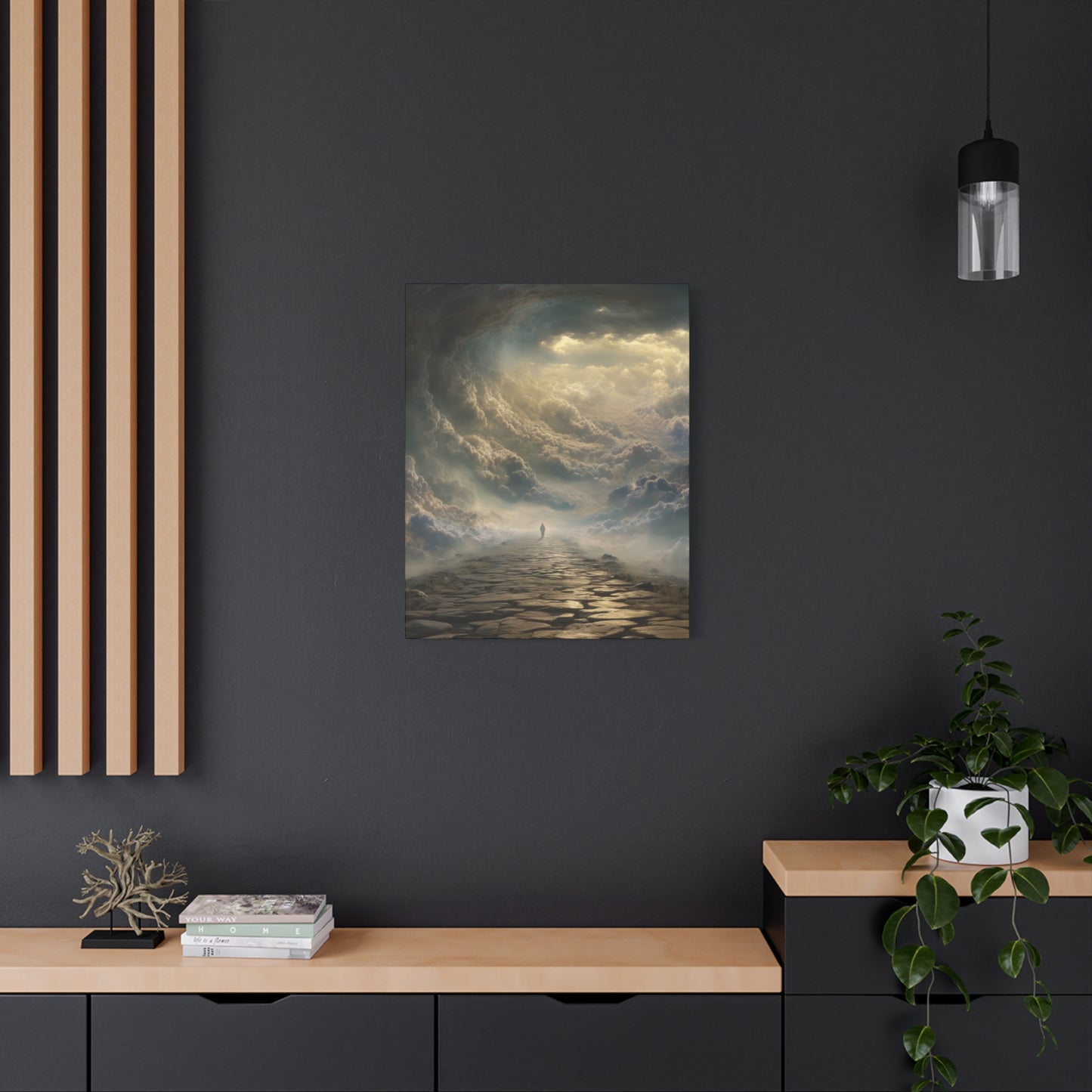 Sky and Pathway Artwork - Canvas & Poster Prints, Dreamy Landscape Canvas, Clouds Home Decor, Sky and Pathway Artwork