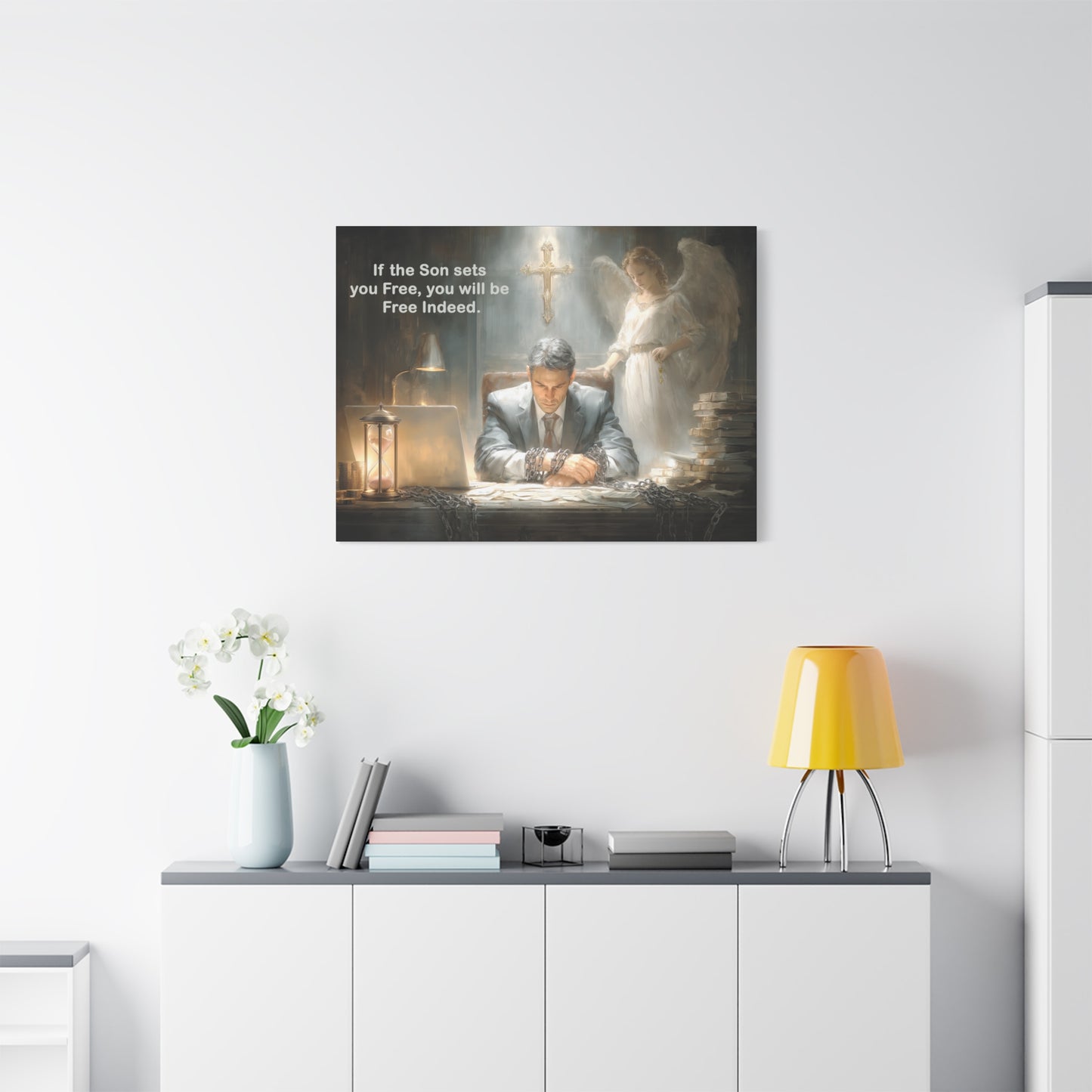 Jesus Cross Art - Canvas & Poster, Religious Decor, Spiritual Wall Art, Christian Home Decor, Religious Quote, Faith-Based Gift