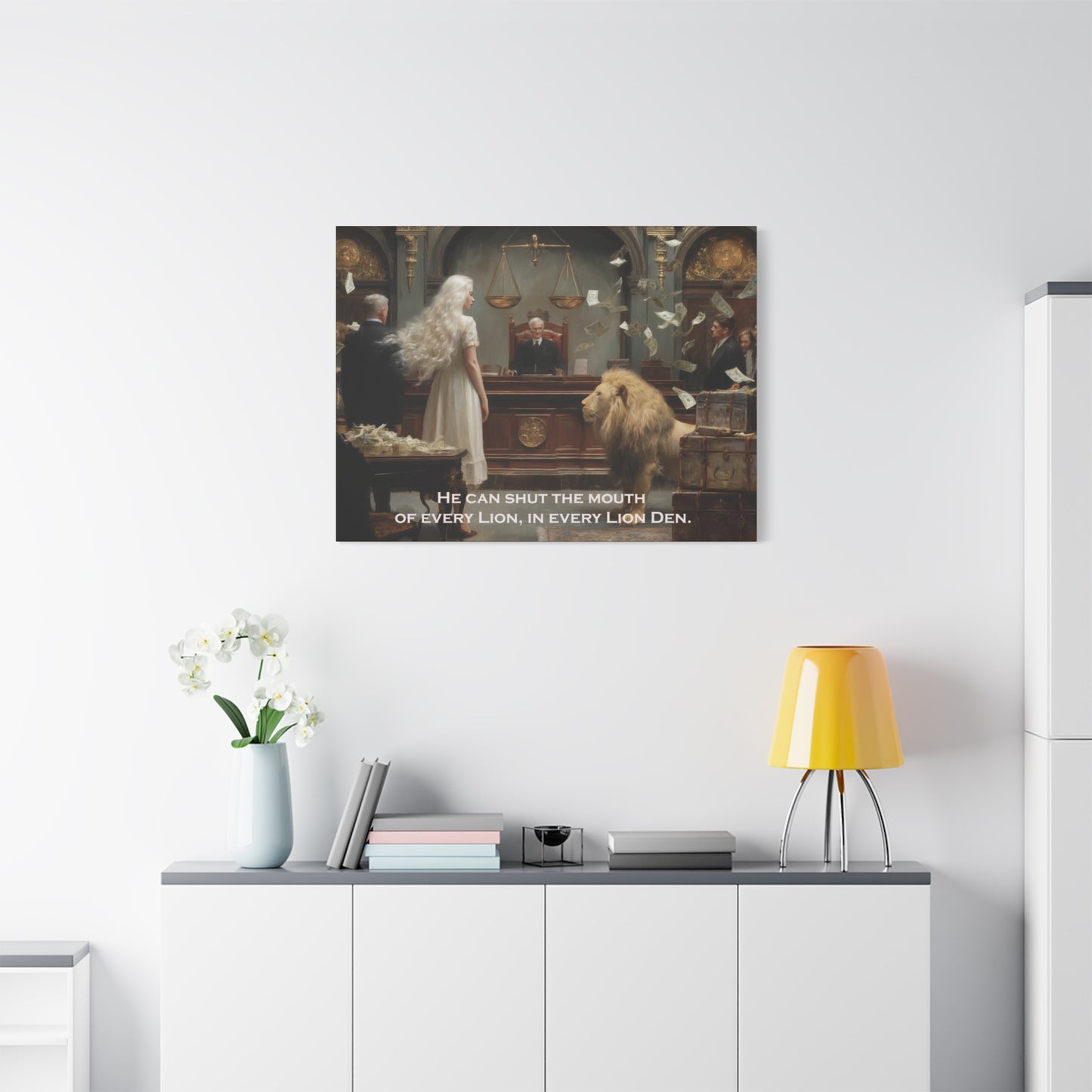 Lion Den Design - Canvas & Poster Prints, Religious Canvas Wall Art, Christian Inspirational Quote, Faith-based Home Decor, Unique Gift ideas, Motivational Quote