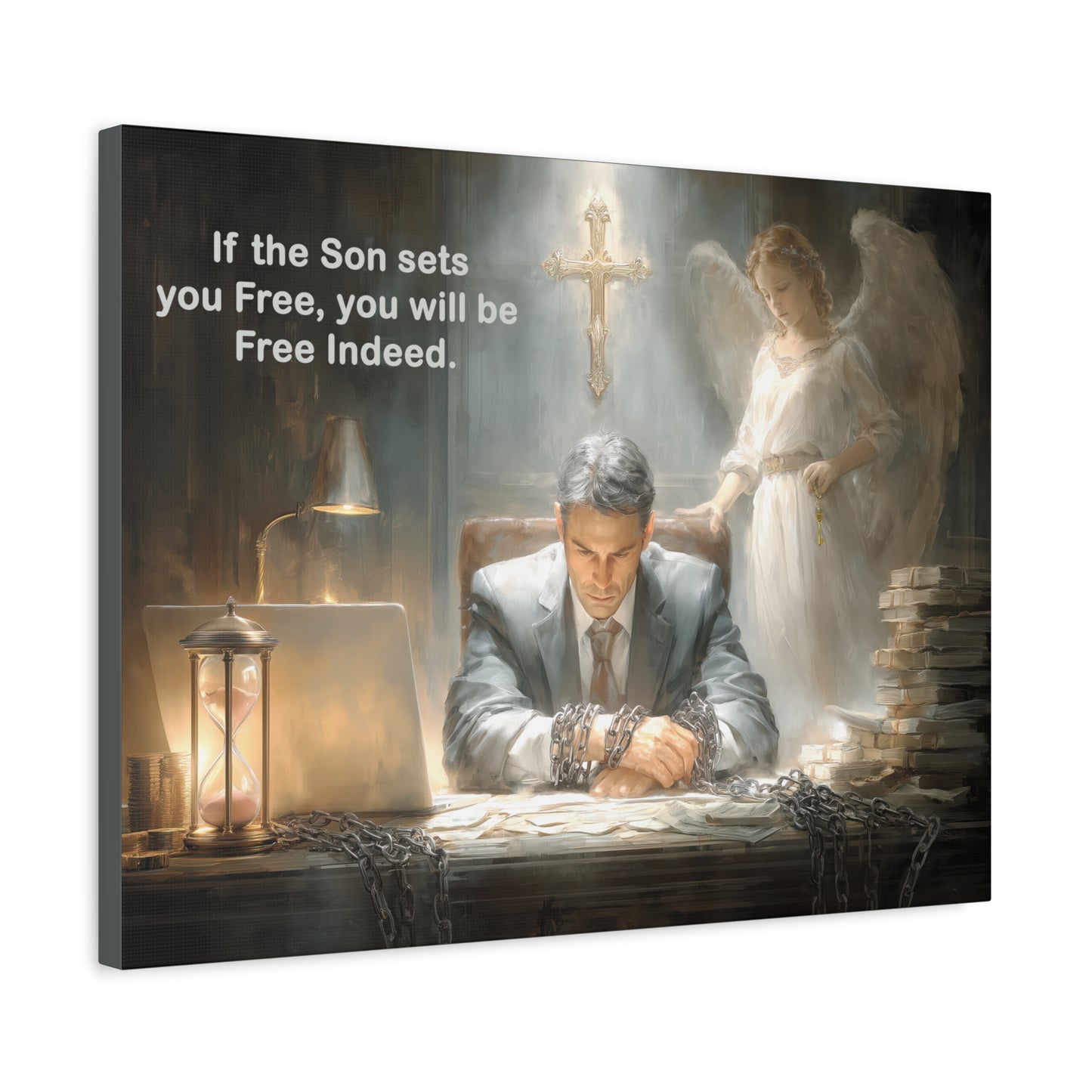 Jesus Cross Art - Canvas & Poster, Religious Decor, Spiritual Wall Art, Christian Home Decor, Religious Quote, Faith-Based Gift