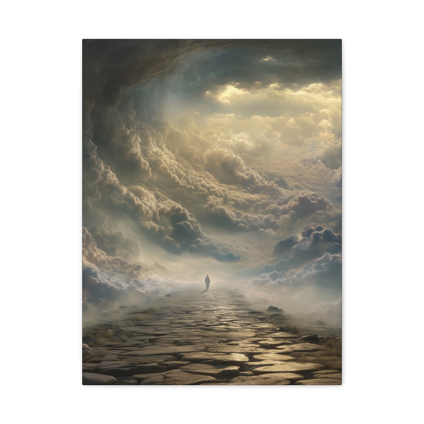 Sky and Pathway Artwork - Canvas & Poster Prints, Dreamy Landscape Canvas, Clouds Home Decor, Sky and Pathway Artwork
