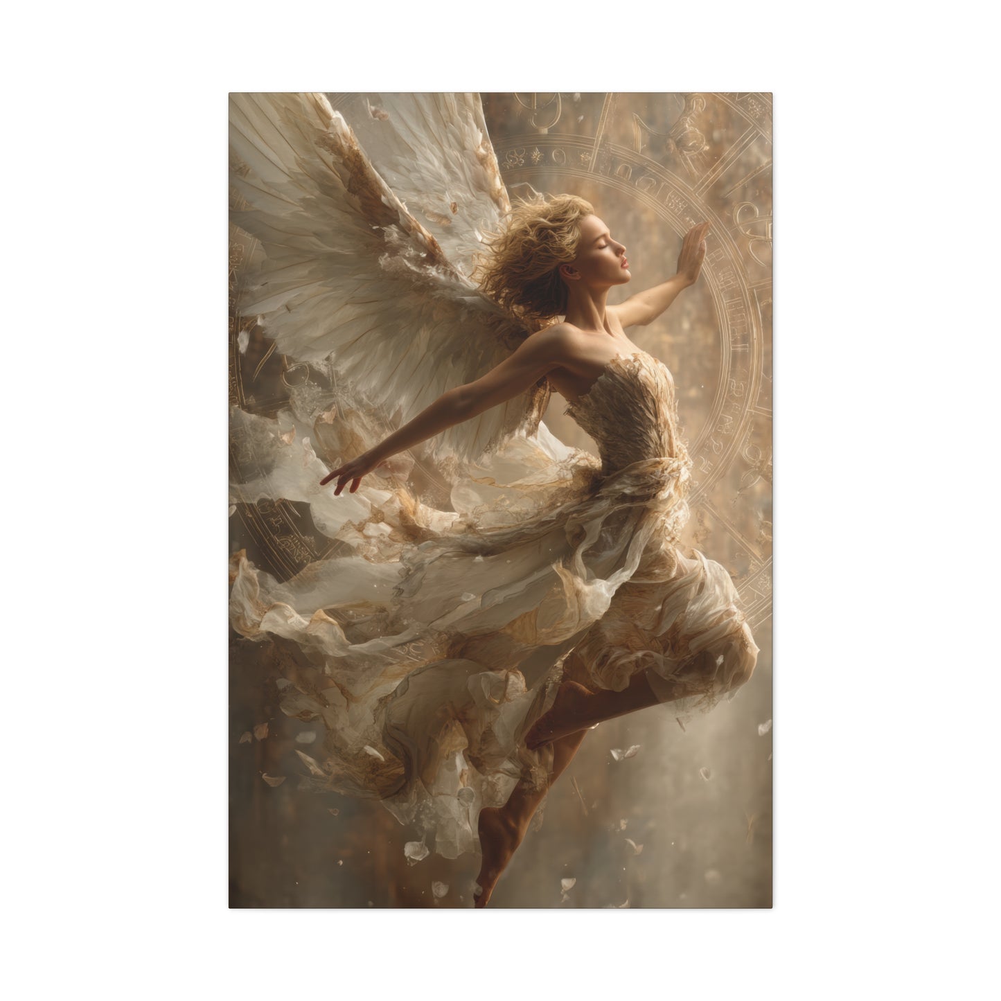 Flying Angel Wall Art - Canvas & Poster Print, Religious Art, Christian Wall Decor, Faith-based Home Decor