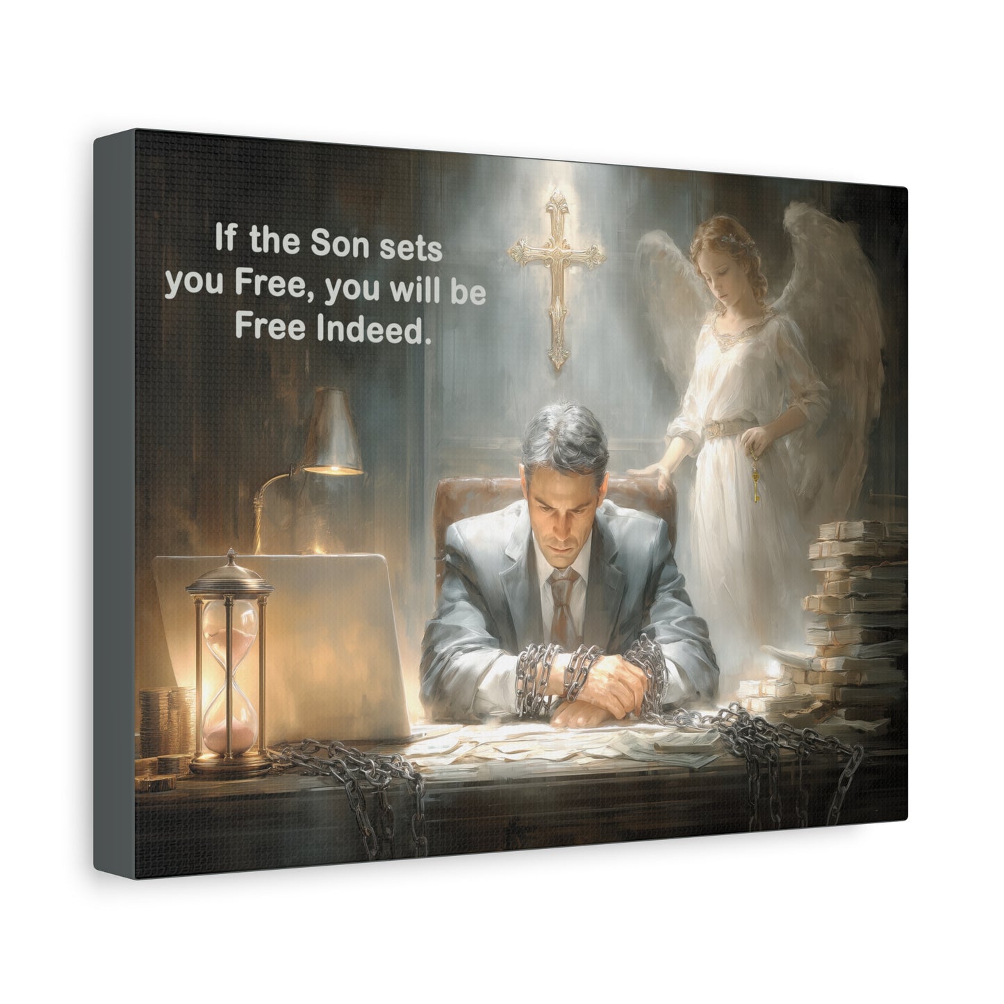 Jesus Cross Art - Canvas & Poster, Religious Decor, Spiritual Wall Art, Christian Home Decor, Religious Quote, Faith-Based Gift