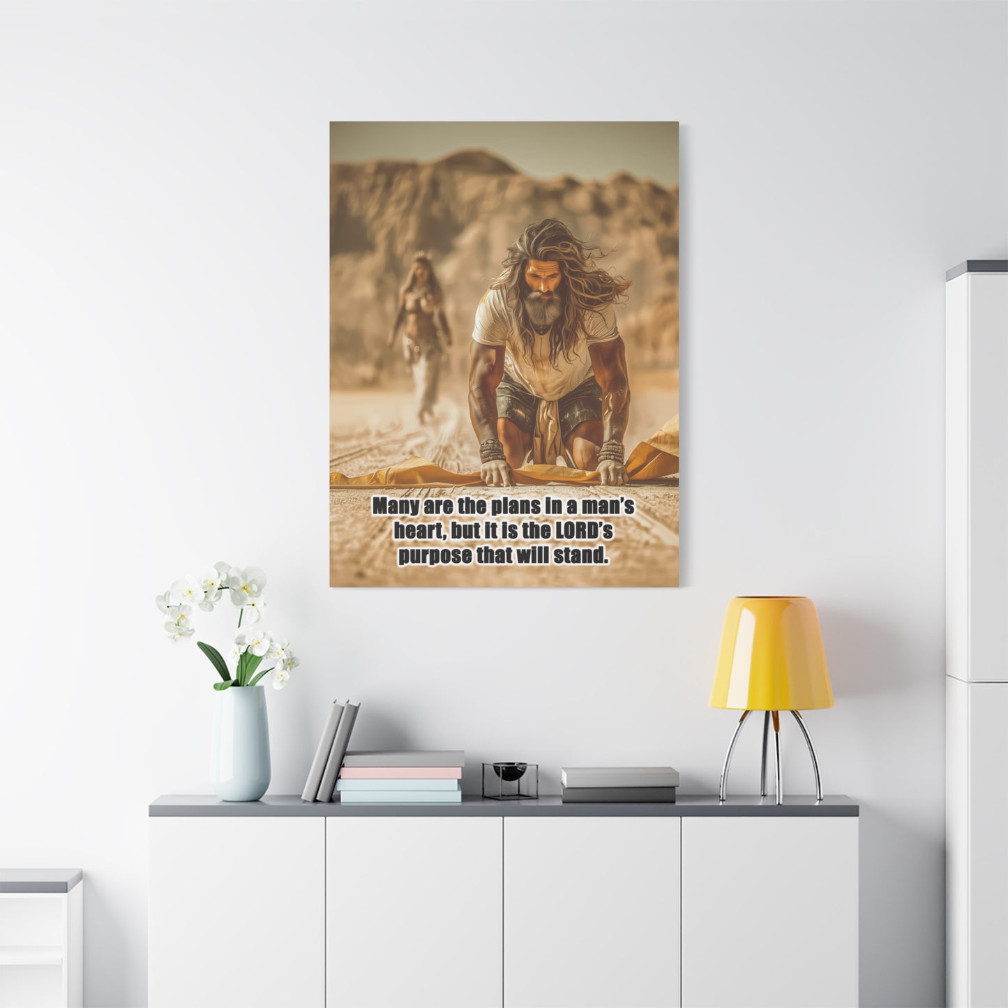 Elijah Canvas Art - Canvas & Poster Print, Bible Quote Wall Decor, Faith-Inspired Home Decor, Gift for Believers, Christian Wall Art