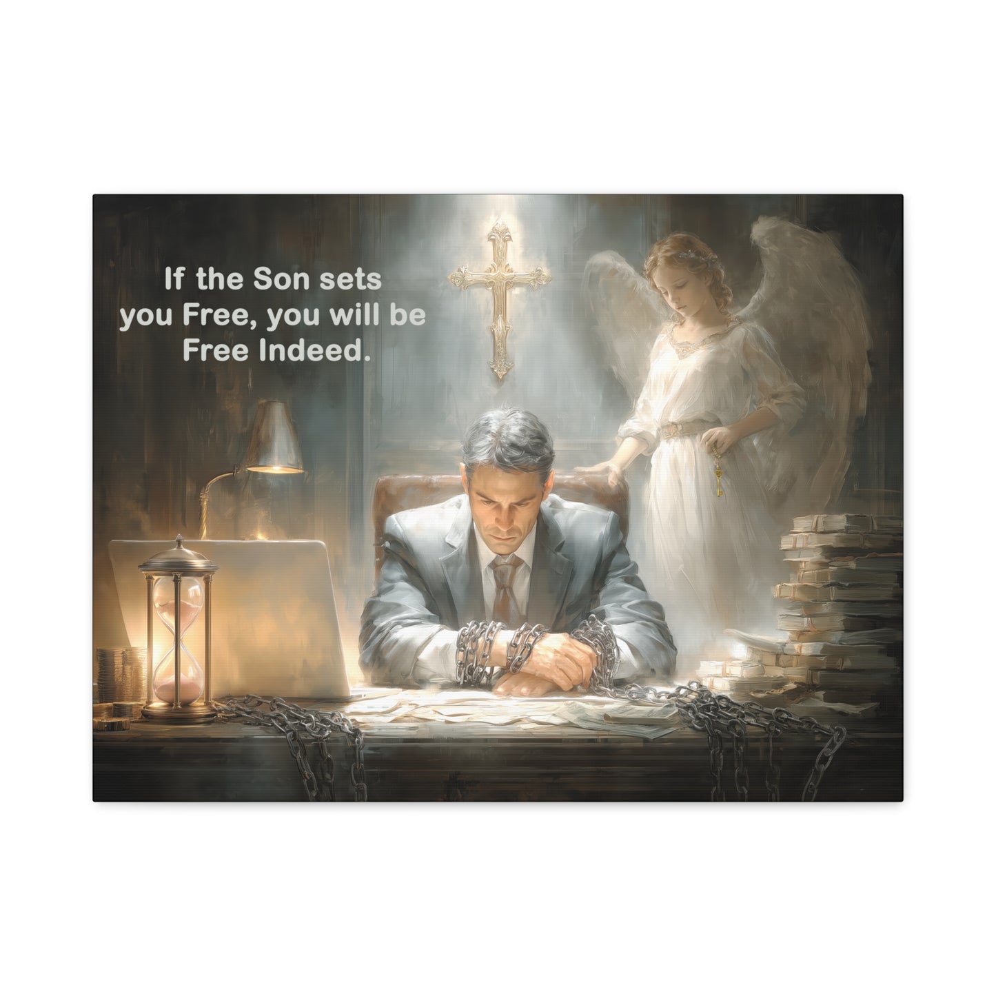 Jesus Cross Art - Canvas & Poster, Religious Decor, Spiritual Wall Art, Christian Home Decor, Religious Quote, Faith-Based Gift