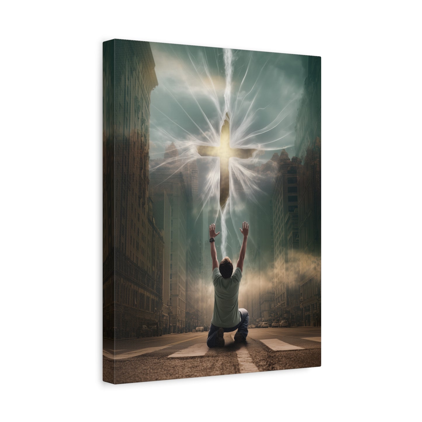 God Tore the Veil - Canvas & Poster Art, Jesus Cross Wall Art, Christian Decor, Spiritual Home Decor, Faith-Based Gift