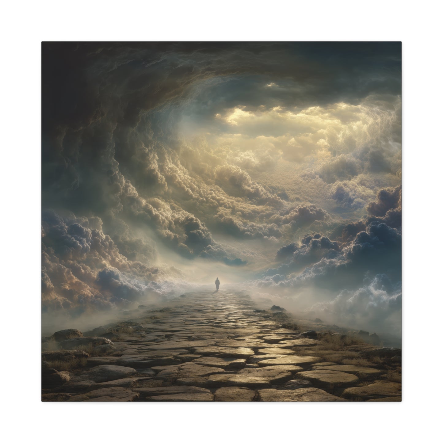 Sky and Pathway Artwork - Canvas & Poster Prints, Dreamy Landscape Canvas, Clouds Home Decor, Sky and Pathway Artwork