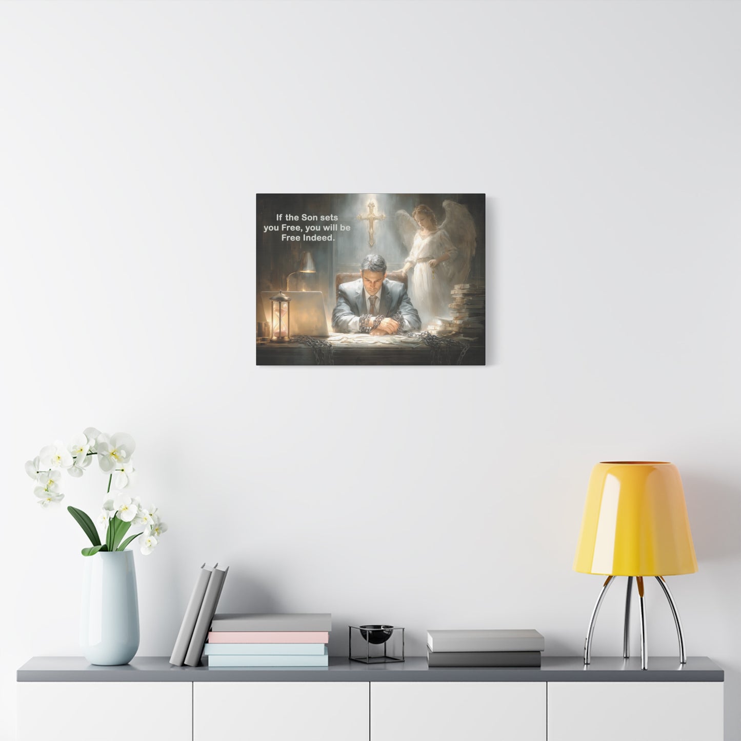 Jesus Cross Art - Canvas & Poster, Religious Decor, Spiritual Wall Art, Christian Home Decor, Religious Quote, Faith-Based Gift
