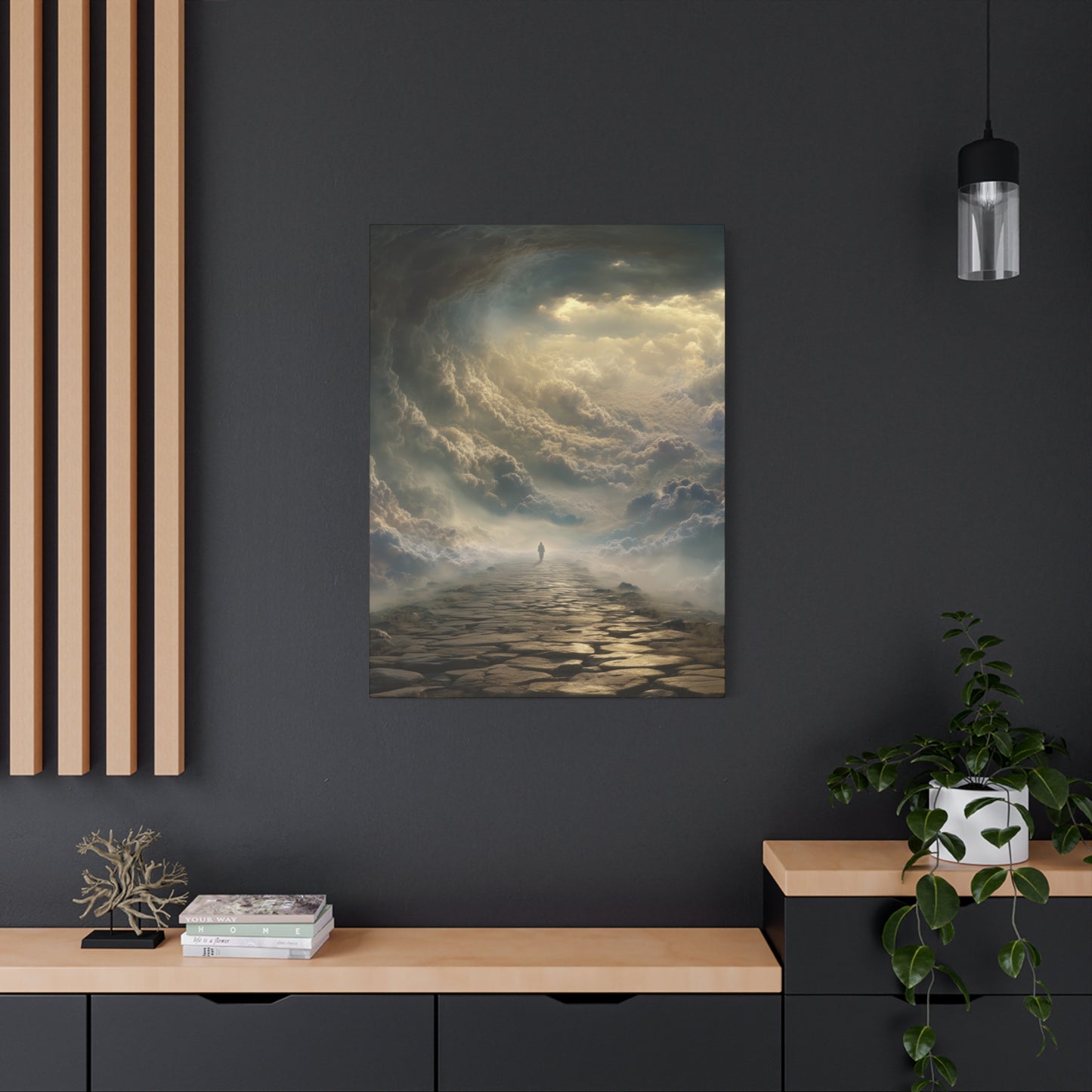 Sky and Pathway Artwork - Canvas & Poster Prints, Dreamy Landscape Canvas, Clouds Home Decor, Sky and Pathway Artwork