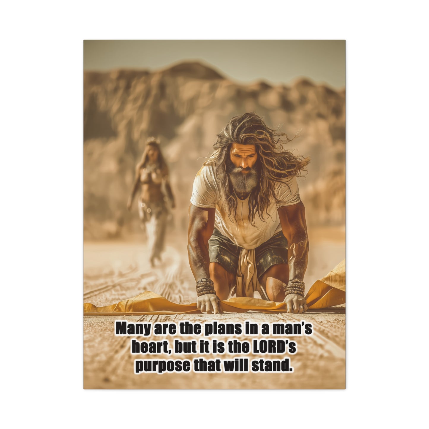 Elijah Canvas Art - Canvas & Poster Print, Bible Quote Wall Decor, Faith-Inspired Home Decor, Gift for Believers, Christian Wall Art