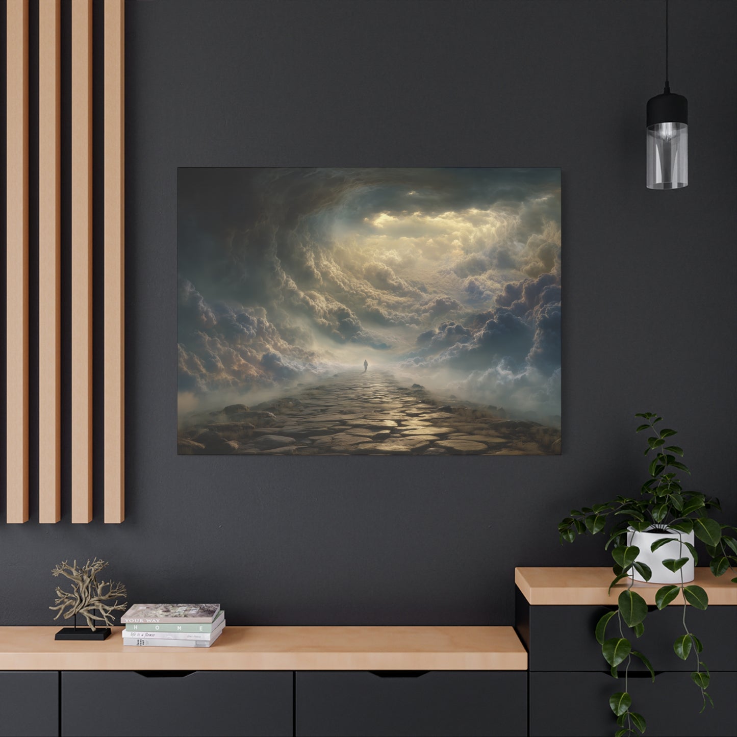 Sky and Pathway Artwork - Canvas & Poster Prints, Dreamy Landscape Canvas, Clouds Home Decor, Sky and Pathway Artwork