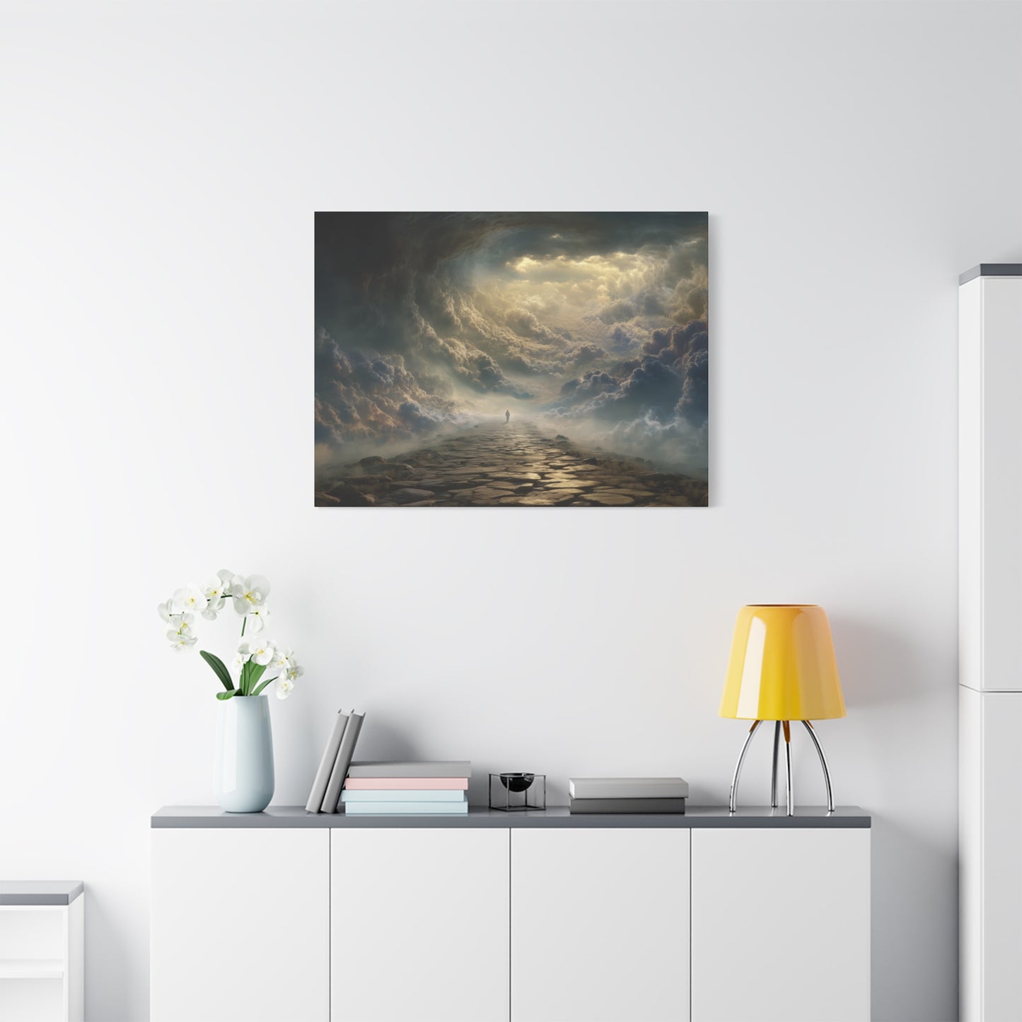 Sky and Pathway Artwork - Canvas & Poster Prints, Dreamy Landscape Canvas, Clouds Home Decor, Sky and Pathway Artwork