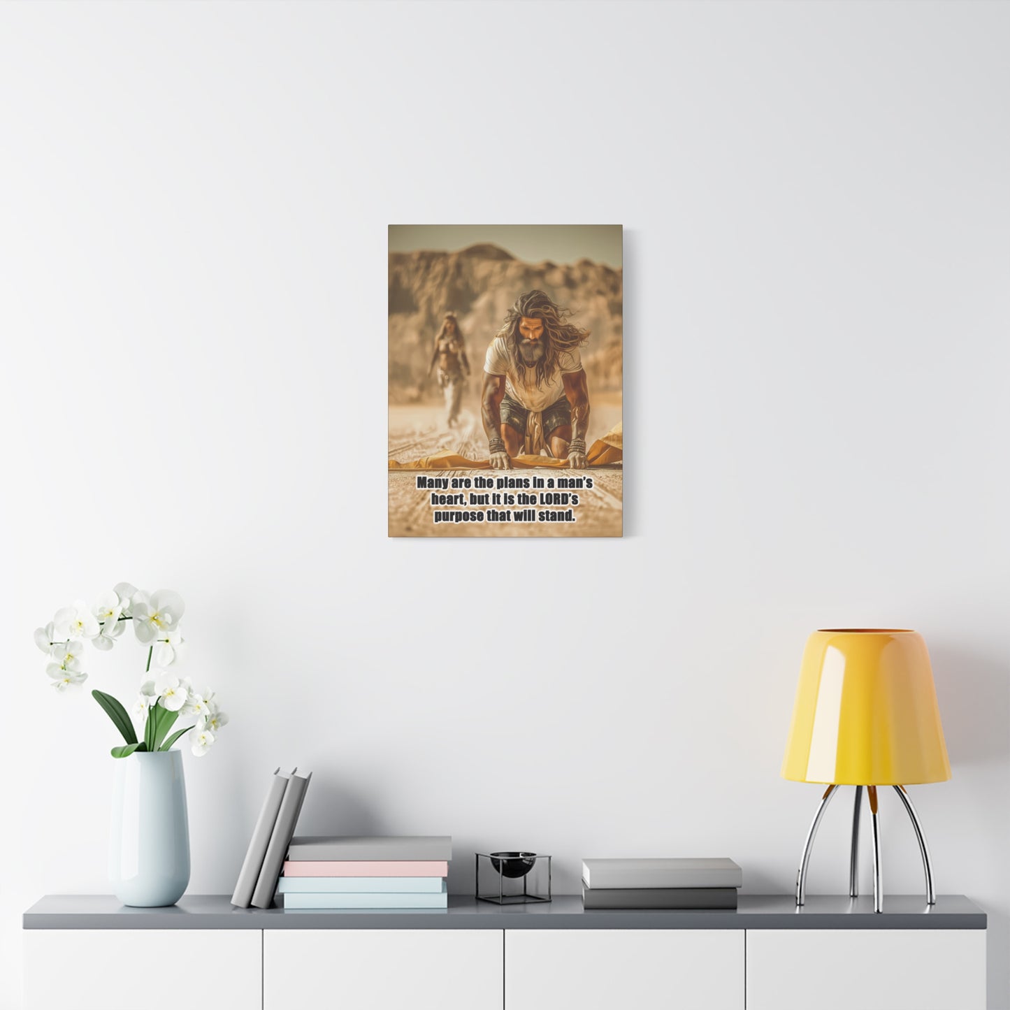 Elijah Canvas Art - Canvas & Poster Print, Bible Quote Wall Decor, Faith-Inspired Home Decor, Gift for Believers, Christian Wall Art