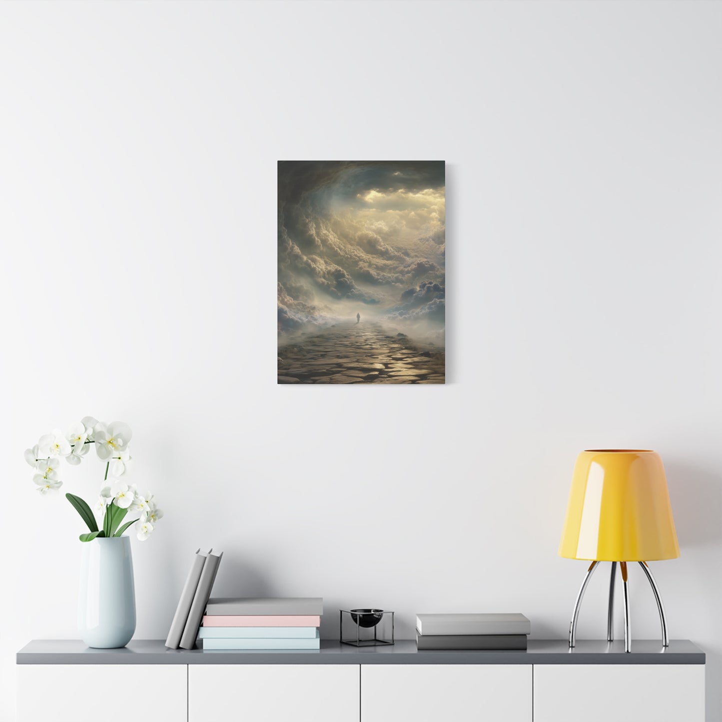 Sky and Pathway Artwork - Canvas & Poster Prints, Dreamy Landscape Canvas, Clouds Home Decor, Sky and Pathway Artwork