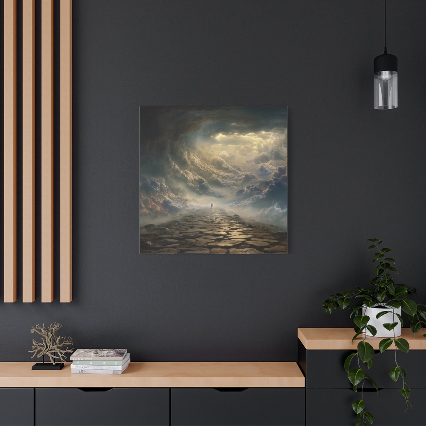 Sky and Pathway Artwork - Canvas & Poster Prints, Dreamy Landscape Canvas, Clouds Home Decor, Sky and Pathway Artwork