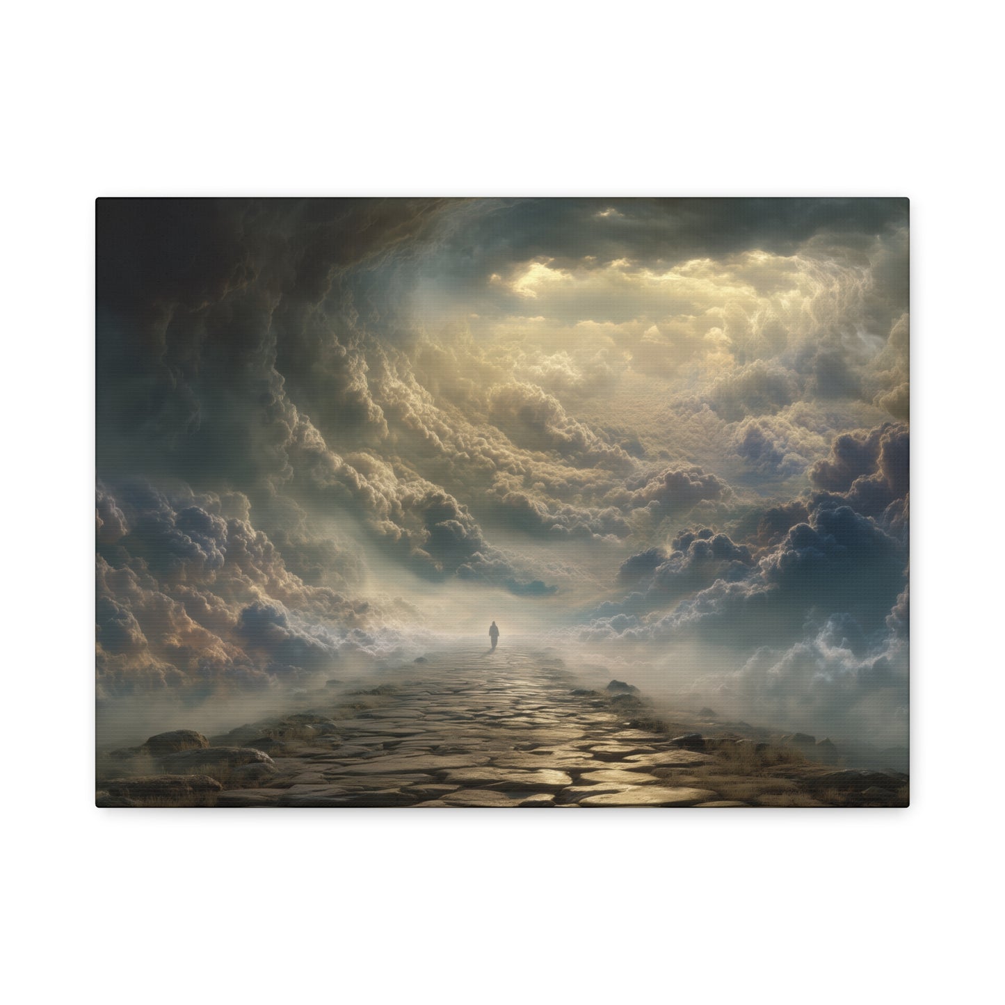 Sky and Pathway Artwork - Canvas & Poster Prints, Dreamy Landscape Canvas, Clouds Home Decor, Sky and Pathway Artwork