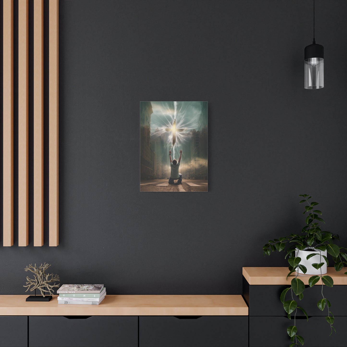 God Tore the Veil - Canvas & Poster Art, Jesus Cross Wall Art, Christian Decor, Spiritual Home Decor, Faith-Based Gift