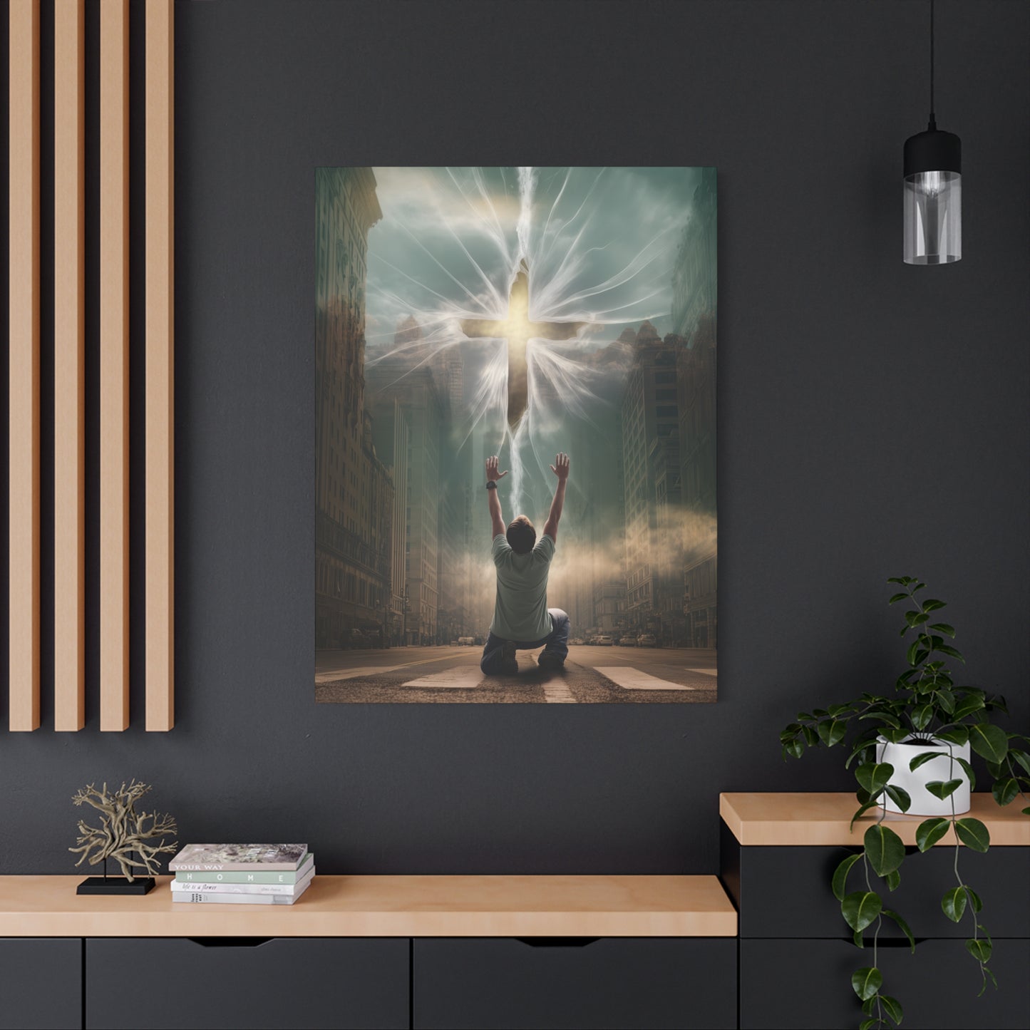 God Tore the Veil - Canvas & Poster Art, Jesus Cross Wall Art, Christian Decor, Spiritual Home Decor, Faith-Based Gift