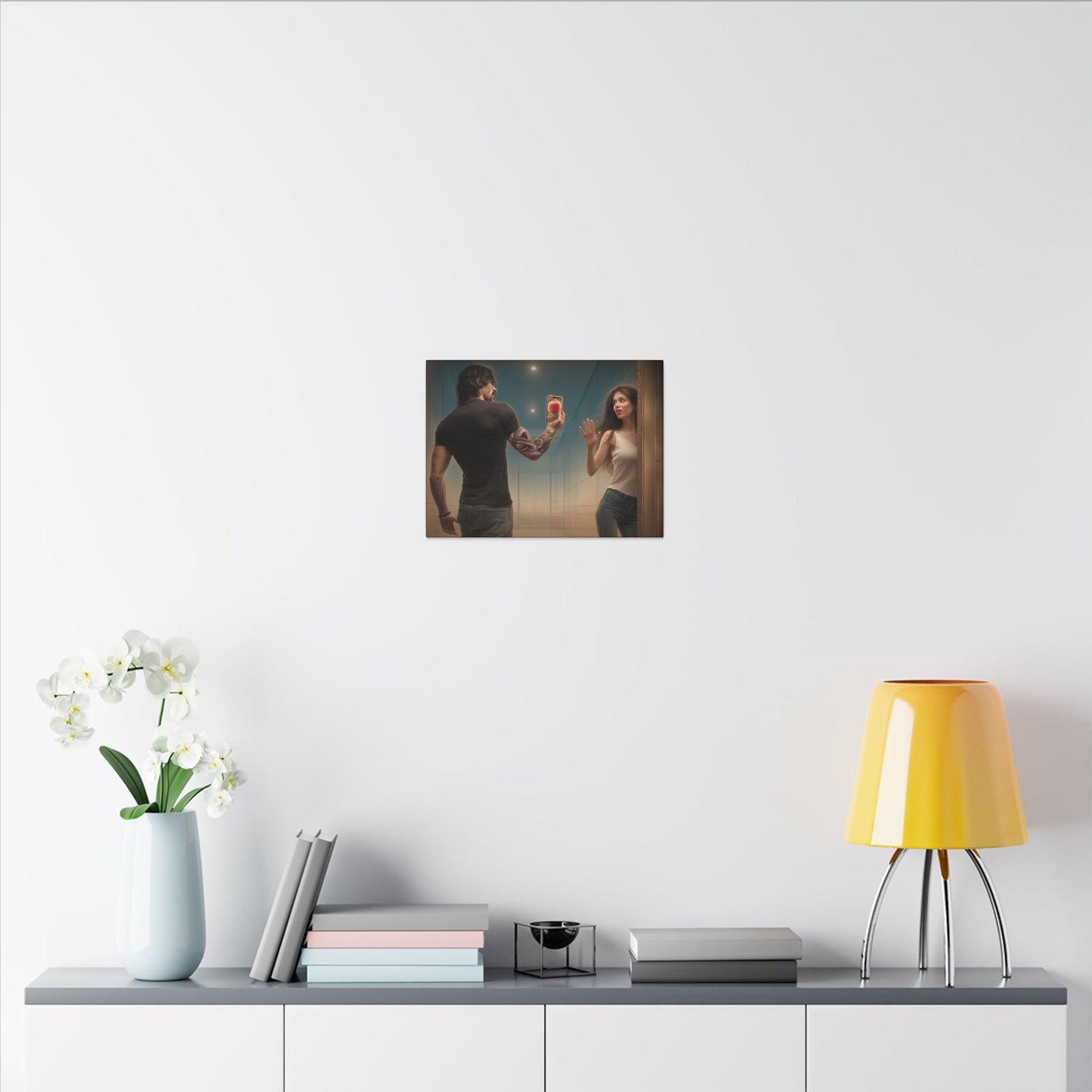 Adam and Eve Art- Canvas & Poster Print, Temptation Wall Art, Christian Wall Art Print, Spiritual Home Decor, Modern Art, Unique Christian Gift