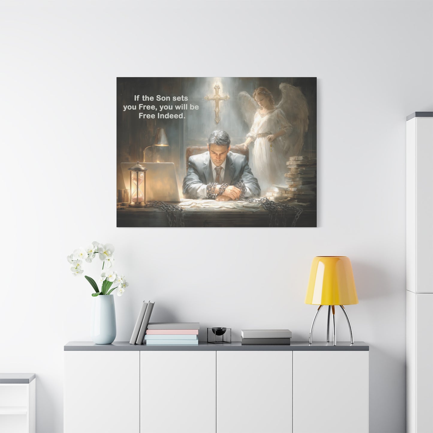 Jesus Cross Art - Canvas & Poster, Religious Decor, Spiritual Wall Art, Christian Home Decor, Religious Quote, Faith-Based Gift