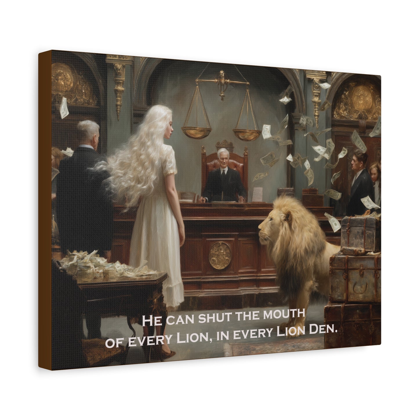 Lion Den Design - Canvas & Poster Prints, Religious Canvas Wall Art, Christian Inspirational Quote, Faith-based Home Decor, Unique Gift ideas, Motivational Quote