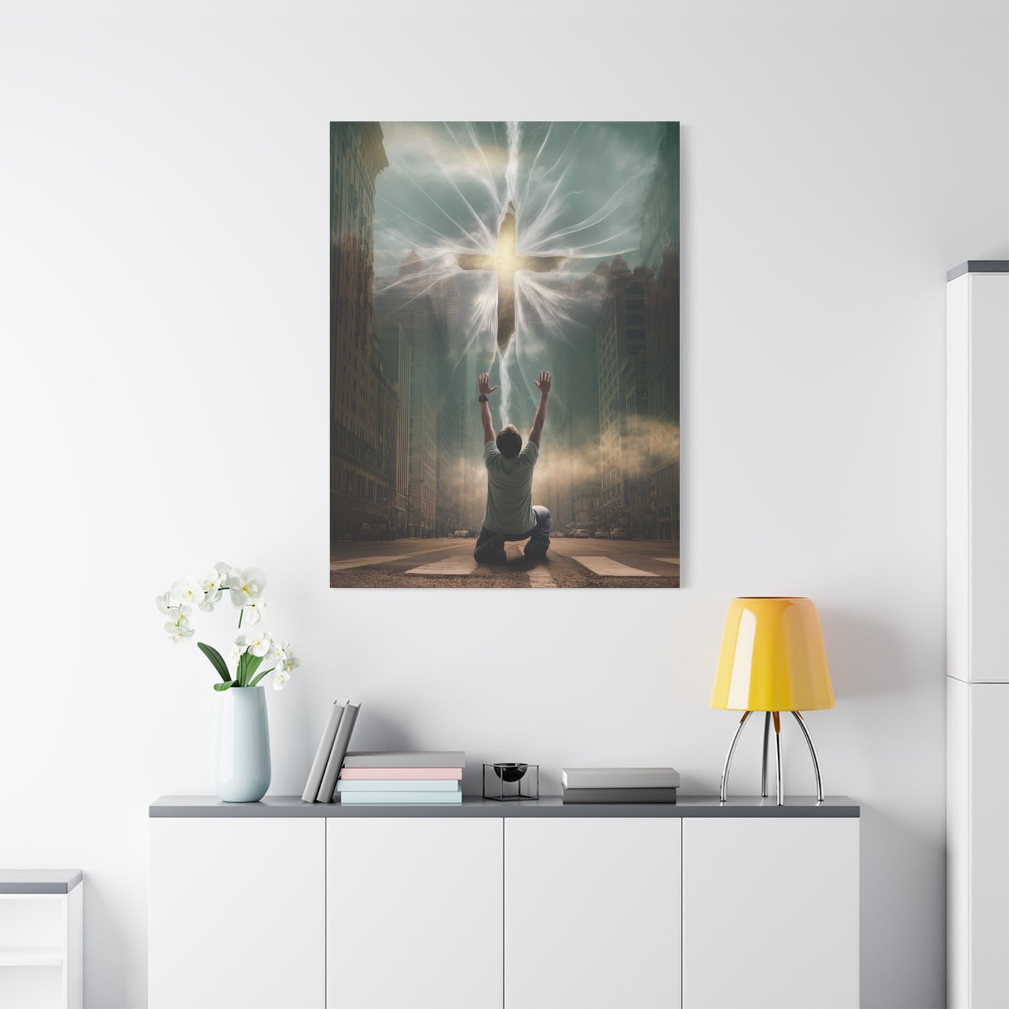 God Tore the Veil - Canvas & Poster Art, Jesus Cross Wall Art, Christian Decor, Spiritual Home Decor, Faith-Based Gift
