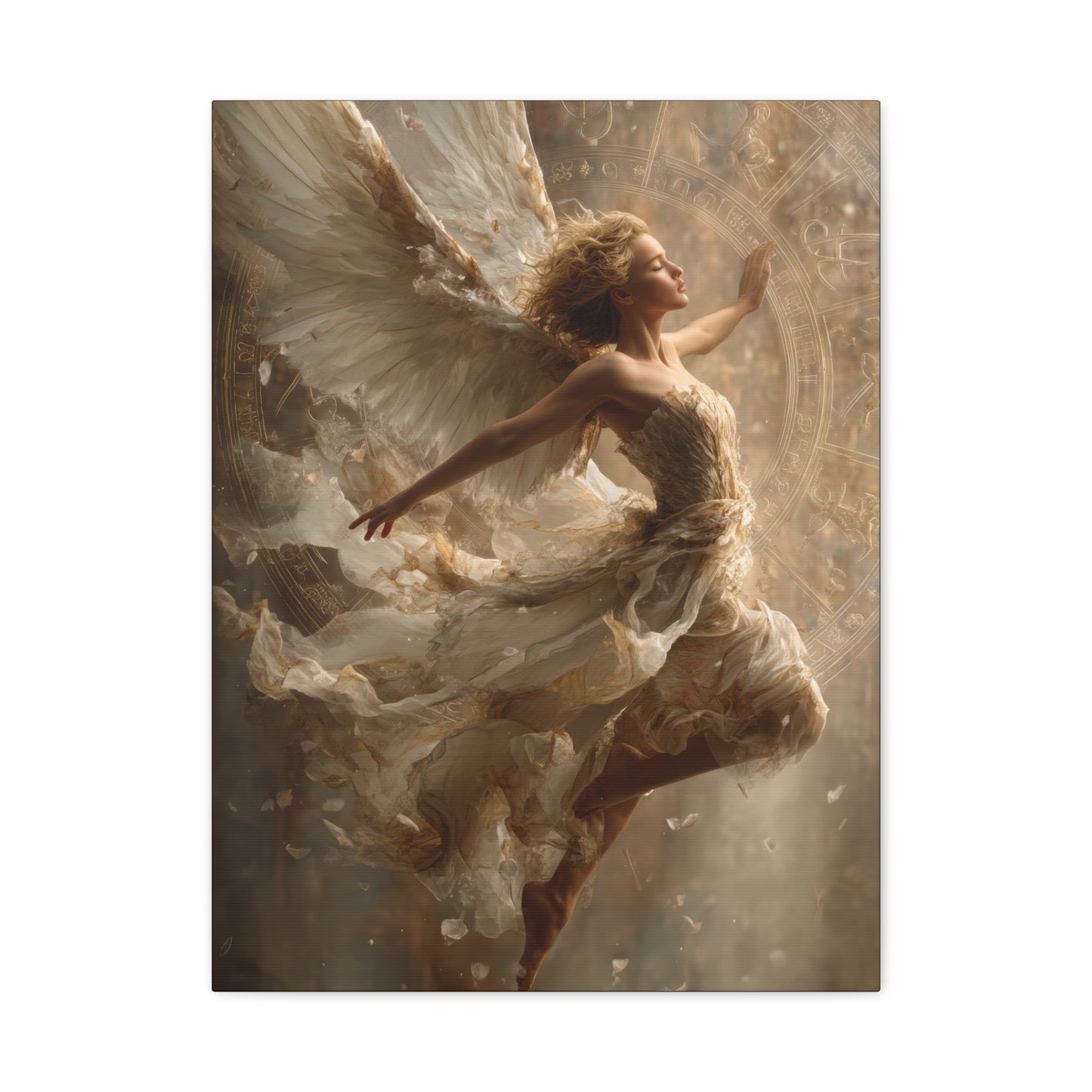 Flying Angel Wall Art - Canvas & Poster Print, Religious Art, Christian Wall Decor, Faith-based Home Decor