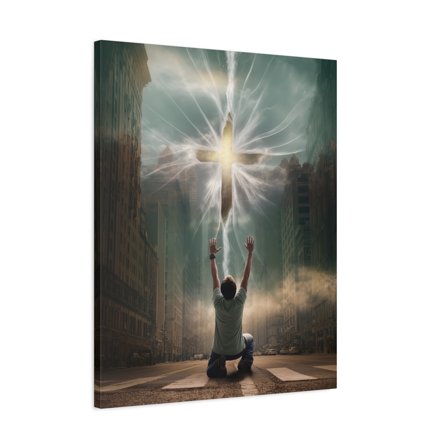 God Tore the Veil - Canvas & Poster Art, Jesus Cross Wall Art, Christian Decor, Spiritual Home Decor, Faith-Based Gift