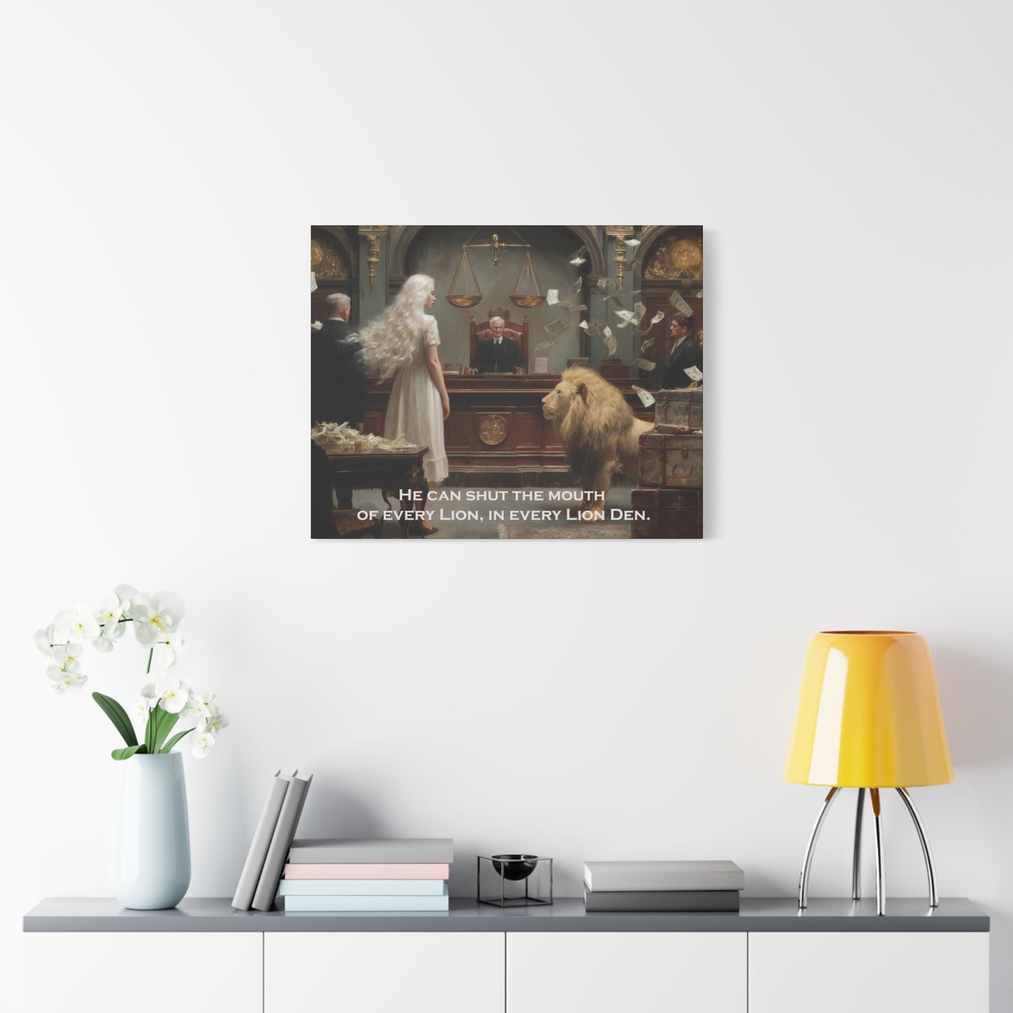 Lion Den Design - Canvas & Poster Prints, Religious Canvas Wall Art, Christian Inspirational Quote, Faith-based Home Decor, Unique Gift ideas, Motivational Quote