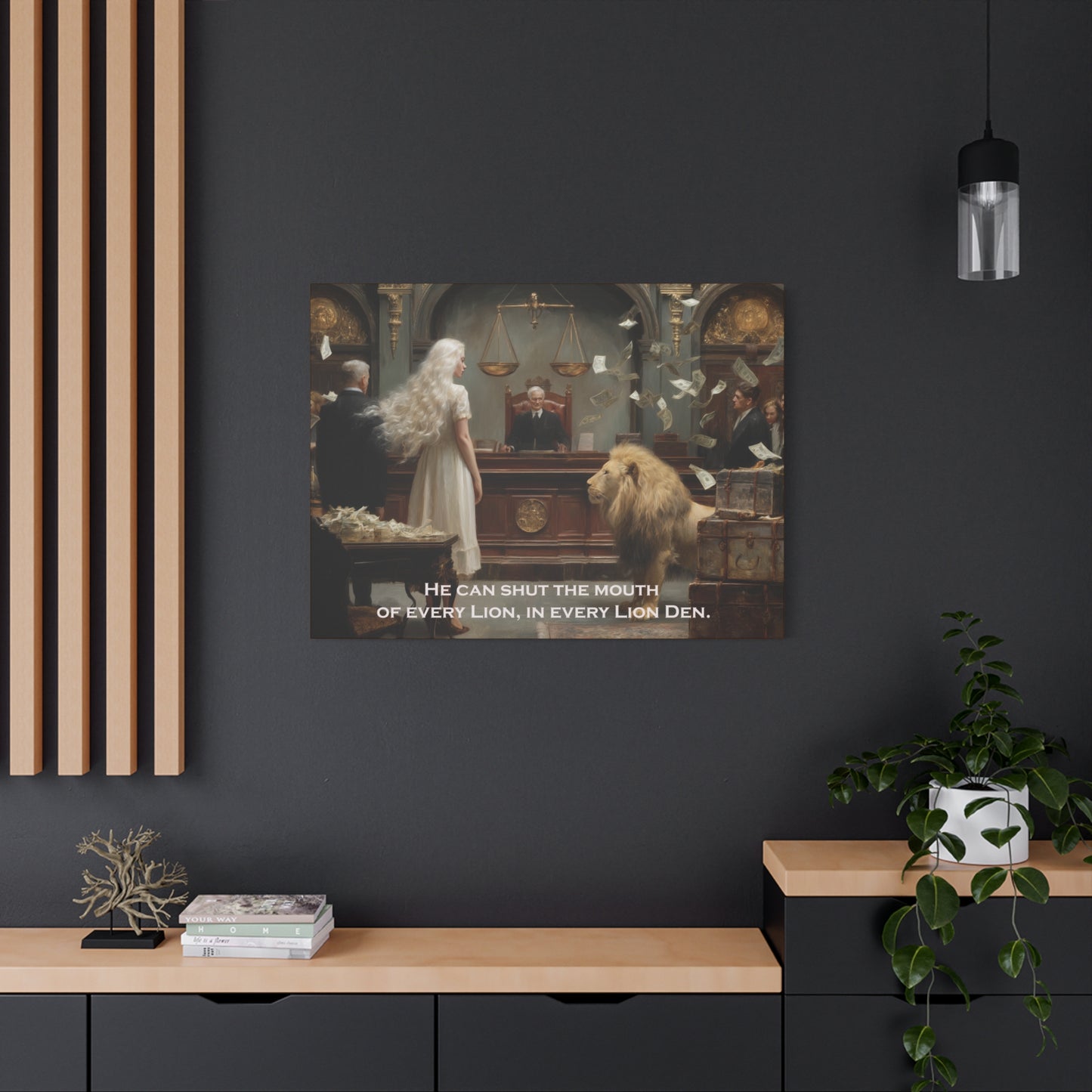 Lion Den Design - Canvas & Poster Prints, Religious Canvas Wall Art, Christian Inspirational Quote, Faith-based Home Decor, Unique Gift ideas, Motivational Quote