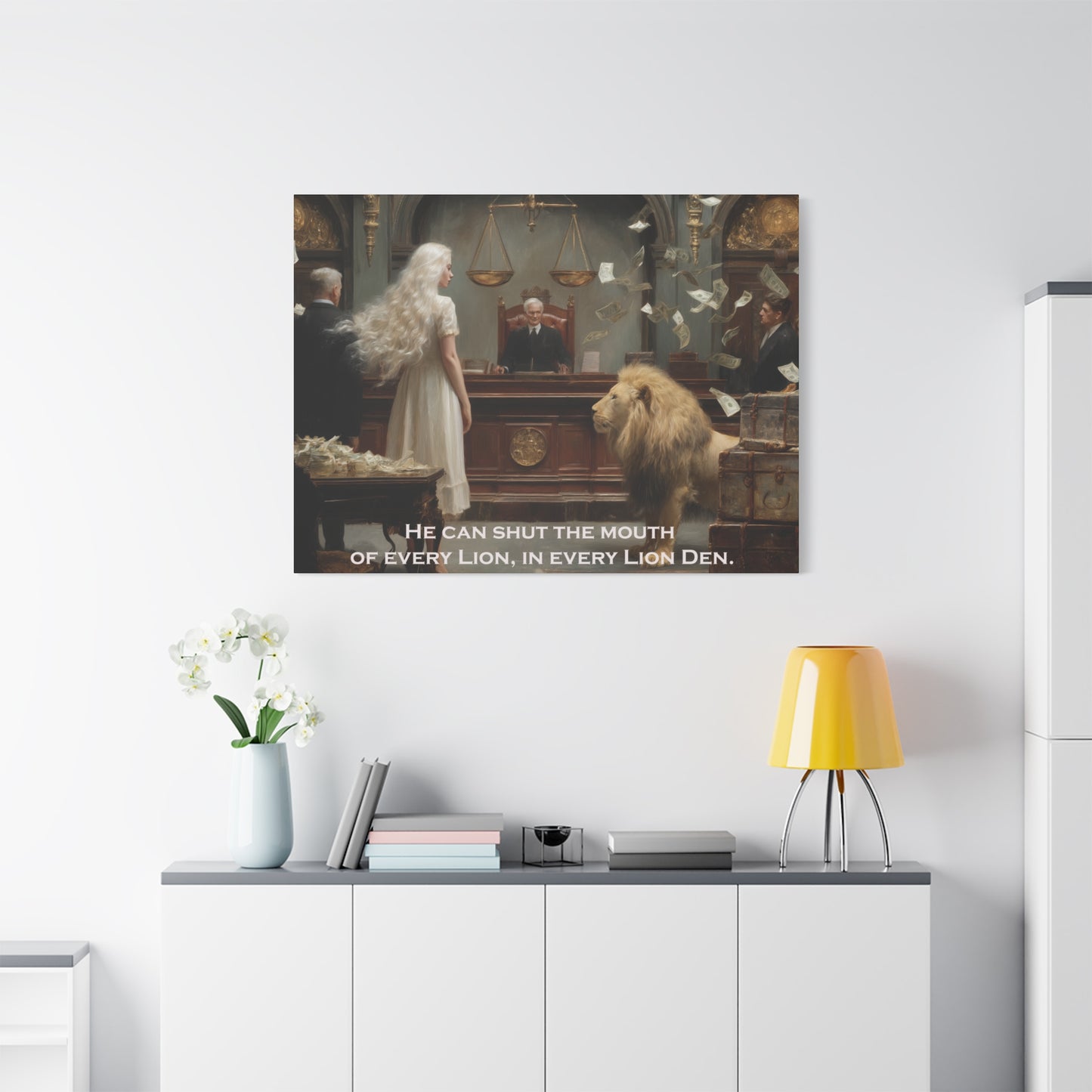 Lion Den Design - Canvas & Poster Prints, Religious Canvas Wall Art, Christian Inspirational Quote, Faith-based Home Decor, Unique Gift ideas, Motivational Quote