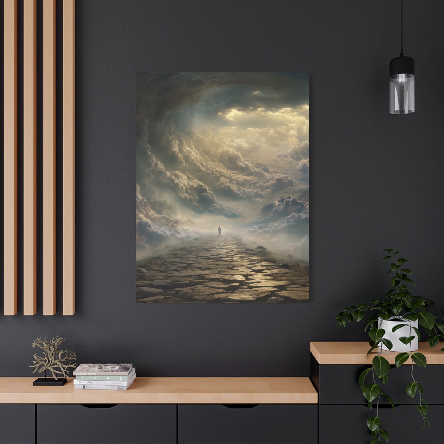 Sky and Pathway Artwork - Canvas & Poster Prints, Dreamy Landscape Canvas, Clouds Home Decor, Sky and Pathway Artwork