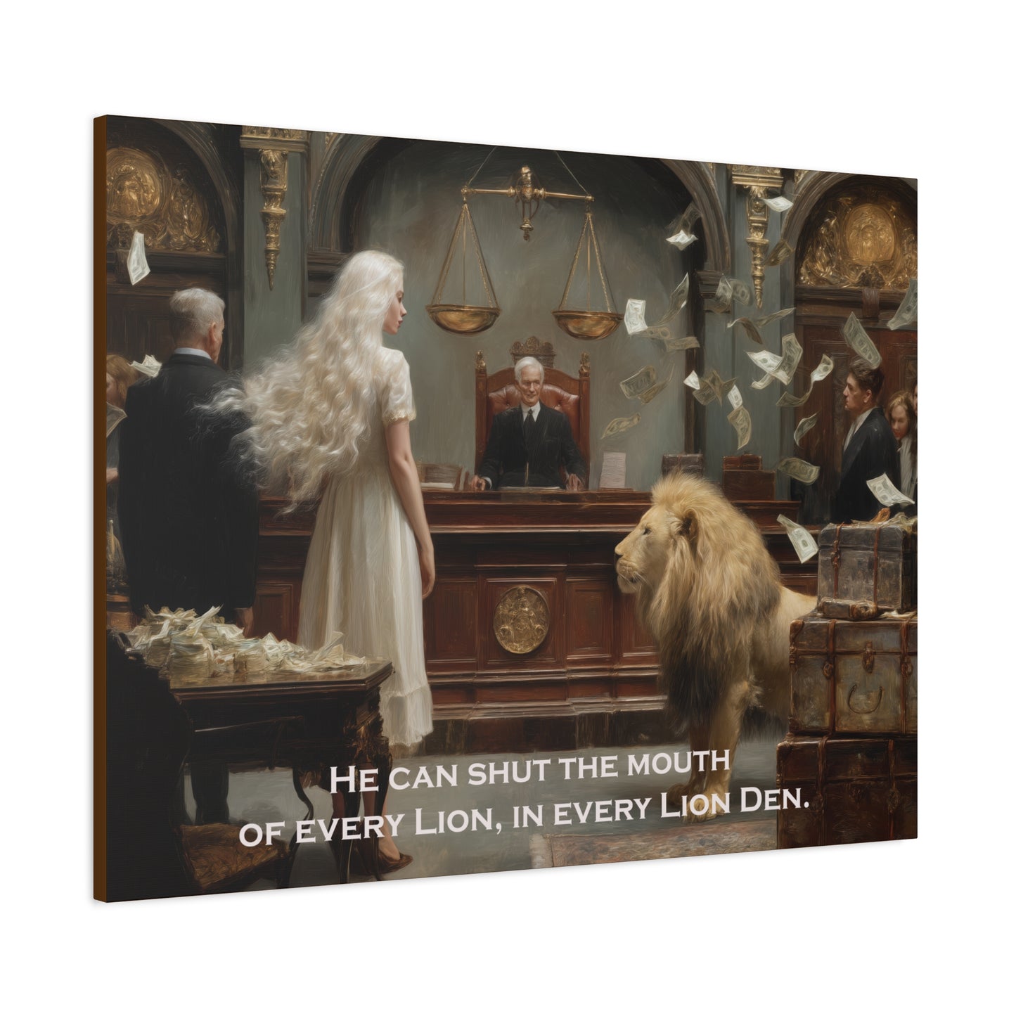 Lion Den Design - Canvas & Poster Prints, Religious Canvas Wall Art, Christian Inspirational Quote, Faith-based Home Decor, Unique Gift ideas, Motivational Quote