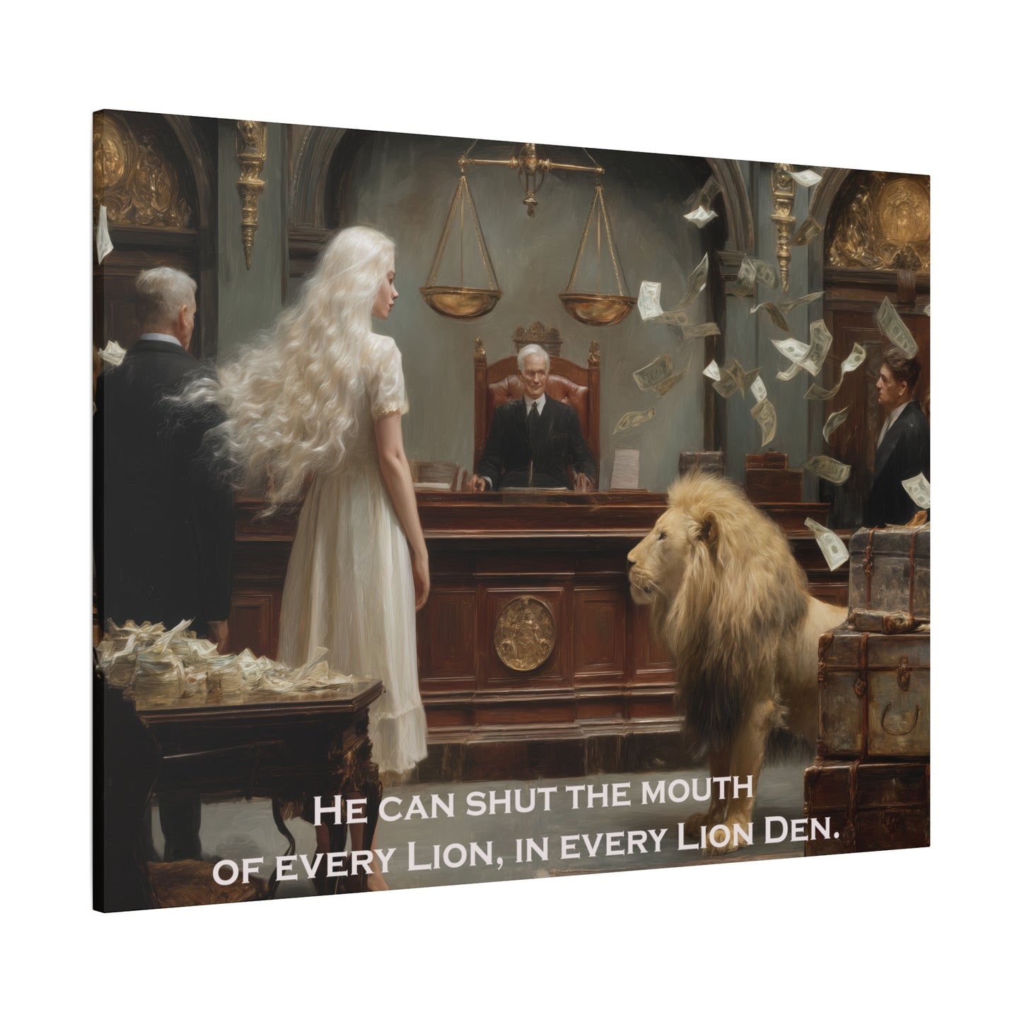 Lion Den Design - Canvas & Poster Prints, Religious Canvas Wall Art, Christian Inspirational Quote, Faith-based Home Decor, Unique Gift ideas, Motivational Quote