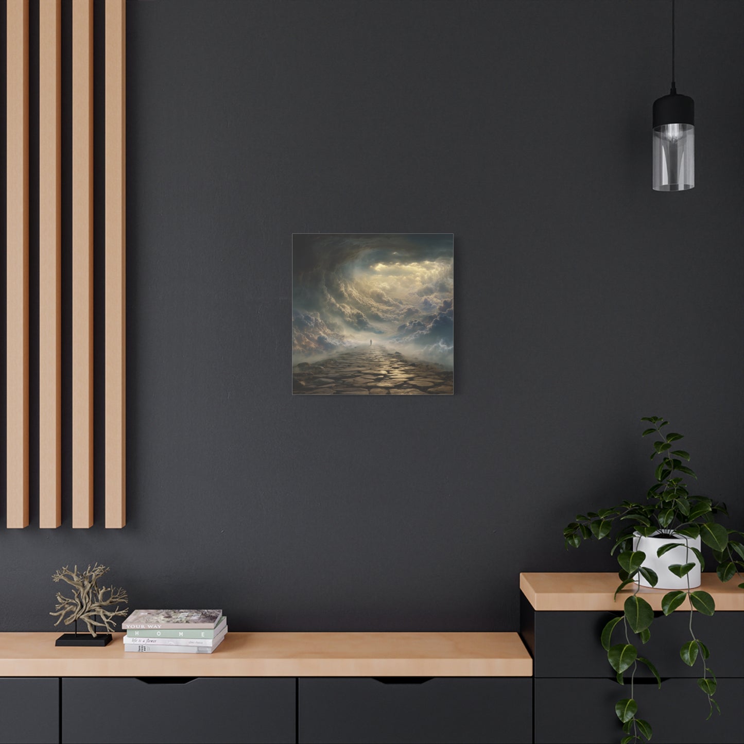 Sky and Pathway Artwork - Canvas & Poster Prints, Dreamy Landscape Canvas, Clouds Home Decor, Sky and Pathway Artwork