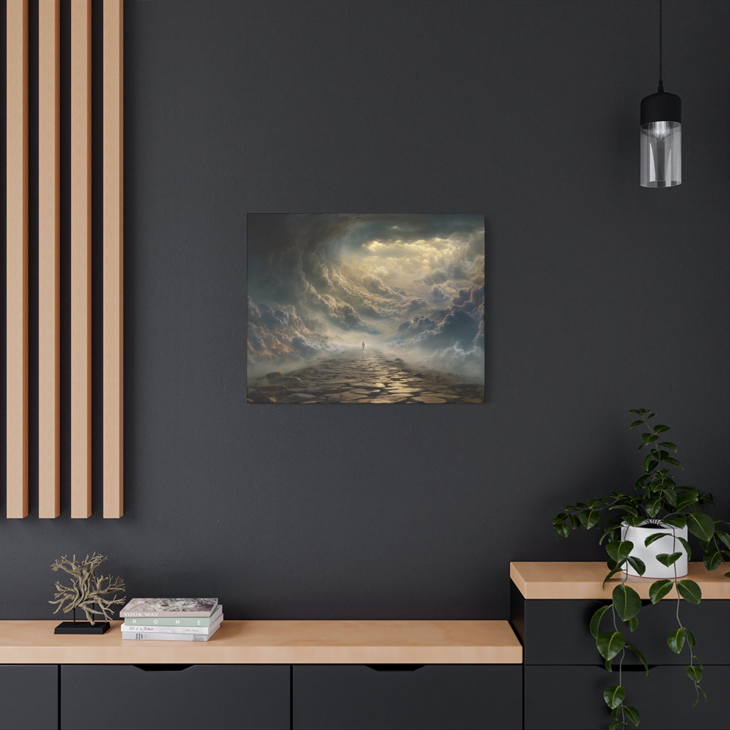 Sky and Pathway Artwork - Canvas & Poster Prints, Dreamy Landscape Canvas, Clouds Home Decor, Sky and Pathway Artwork