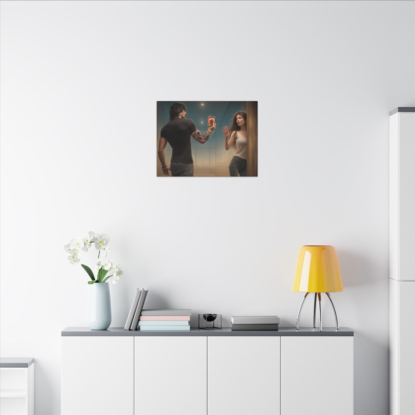 Adam and Eve Art- Canvas & Poster Print, Temptation Wall Art, Christian Wall Art Print, Spiritual Home Decor, Modern Art, Unique Christian Gift