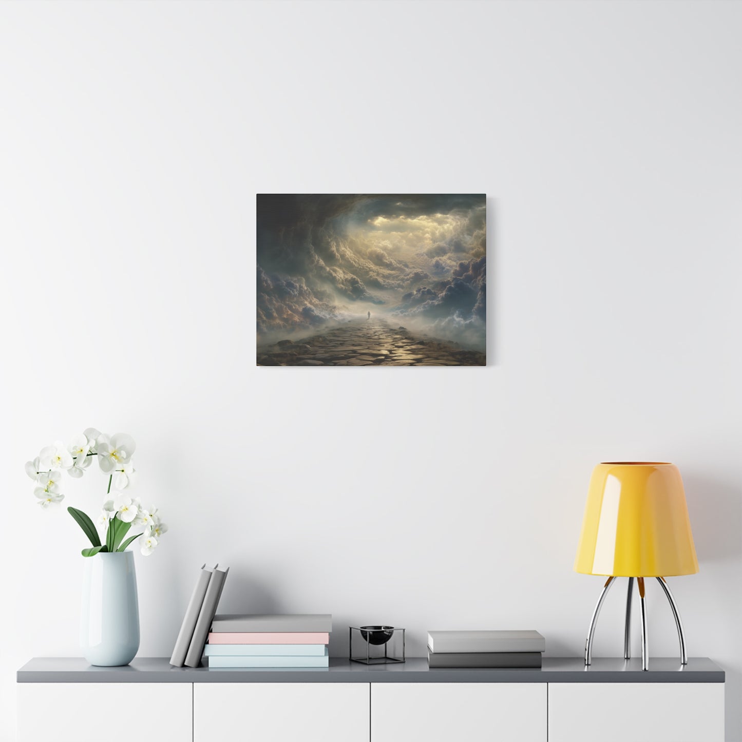 Sky and Pathway Artwork - Canvas & Poster Prints, Dreamy Landscape Canvas, Clouds Home Decor, Sky and Pathway Artwork