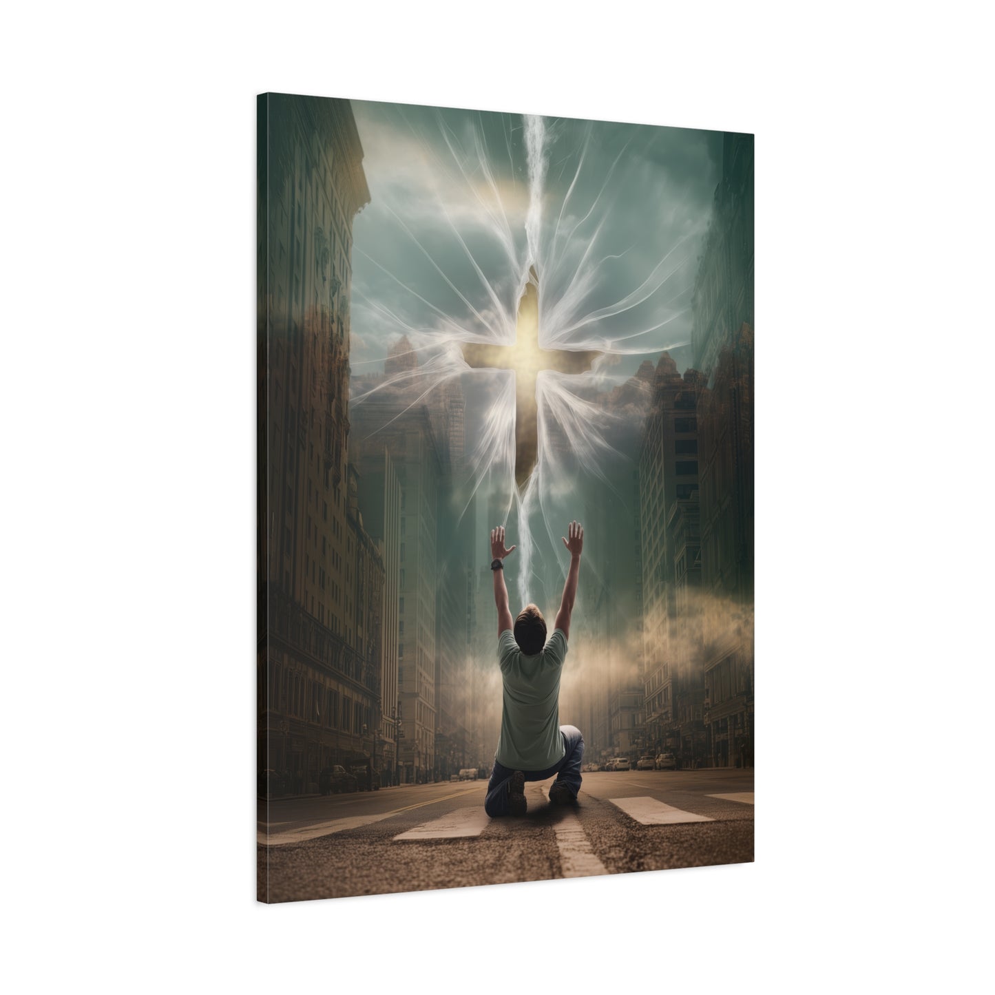 God Tore the Veil - Canvas & Poster Art, Jesus Cross Wall Art, Christian Decor, Spiritual Home Decor, Faith-Based Gift