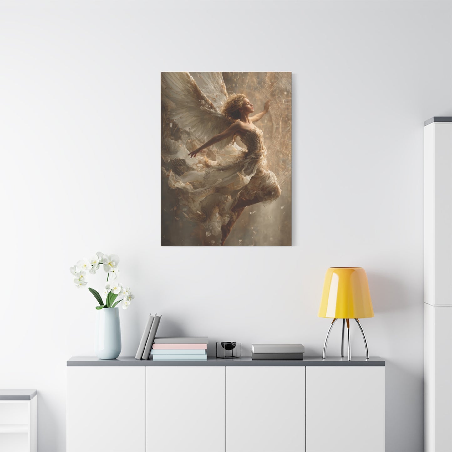 Flying Angel Wall Art - Canvas & Poster Print, Religious Art, Christian Wall Decor, Faith-based Home Decor