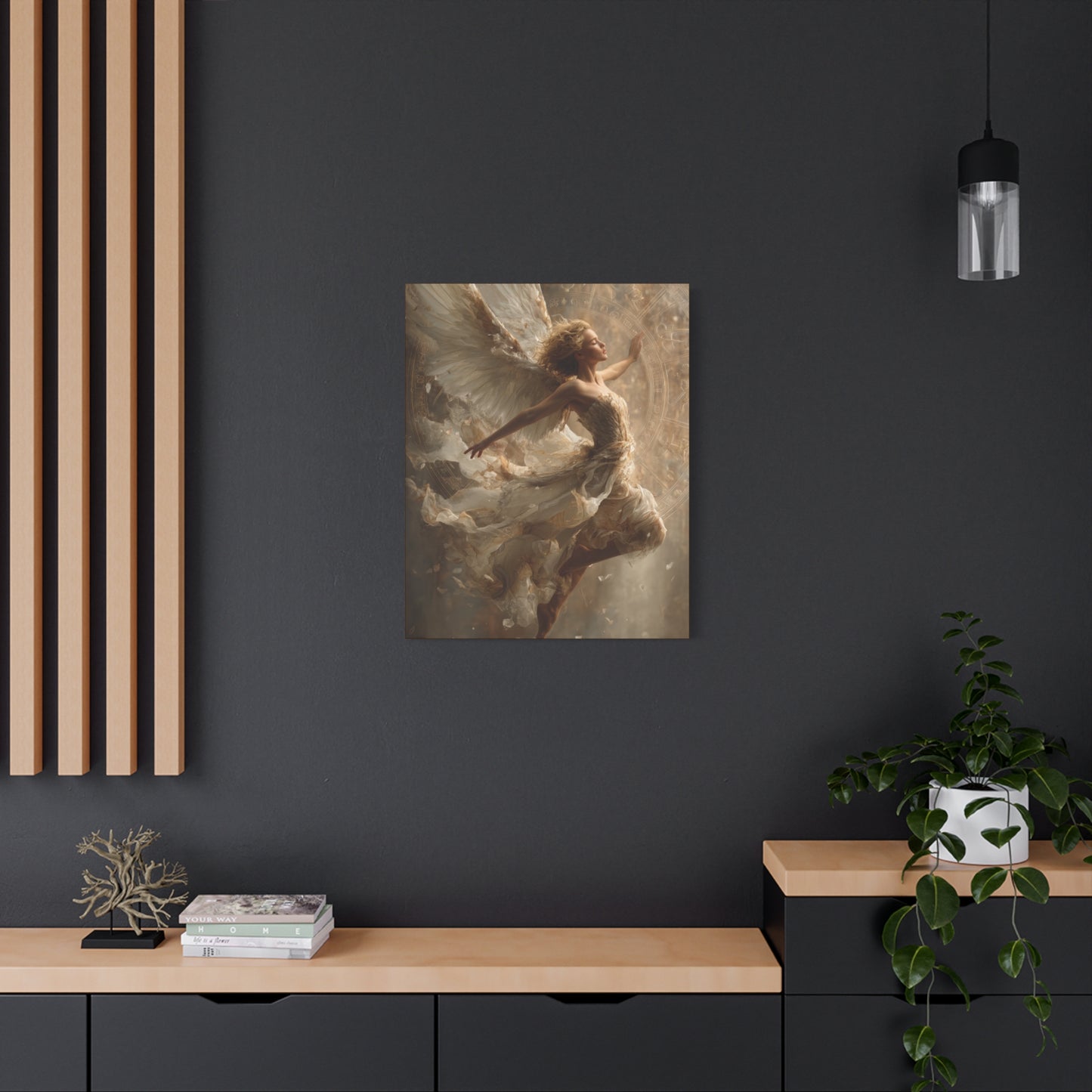 Flying Angel Wall Art - Canvas & Poster Print, Religious Art, Christian Wall Decor, Faith-based Home Decor
