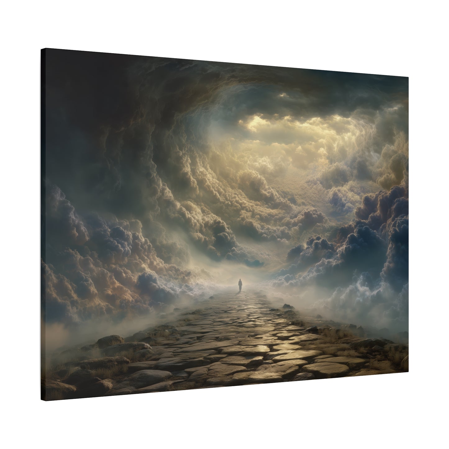 Sky and Pathway Artwork - Canvas & Poster Prints, Dreamy Landscape Canvas, Clouds Home Decor, Sky and Pathway Artwork