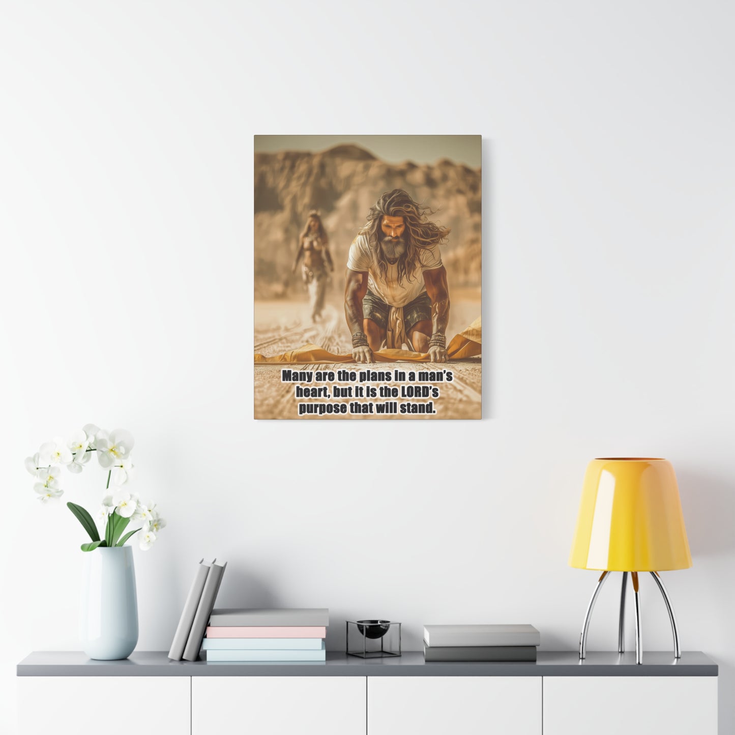 Elijah Canvas Art - Canvas & Poster Print, Bible Quote Wall Decor, Faith-Inspired Home Decor, Gift for Believers, Christian Wall Art