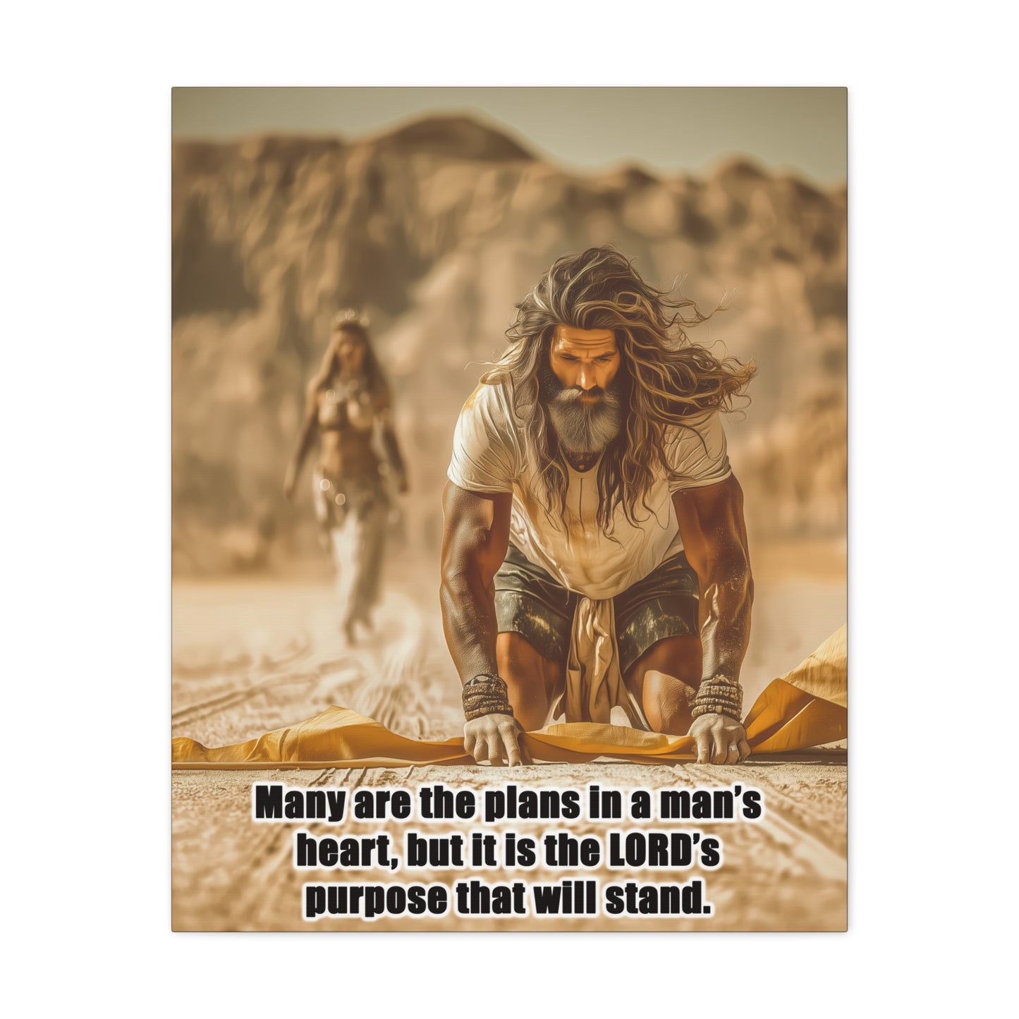 Elijah Canvas Art - Canvas & Poster Print, Bible Quote Wall Decor, Faith-Inspired Home Decor, Gift for Believers, Christian Wall Art